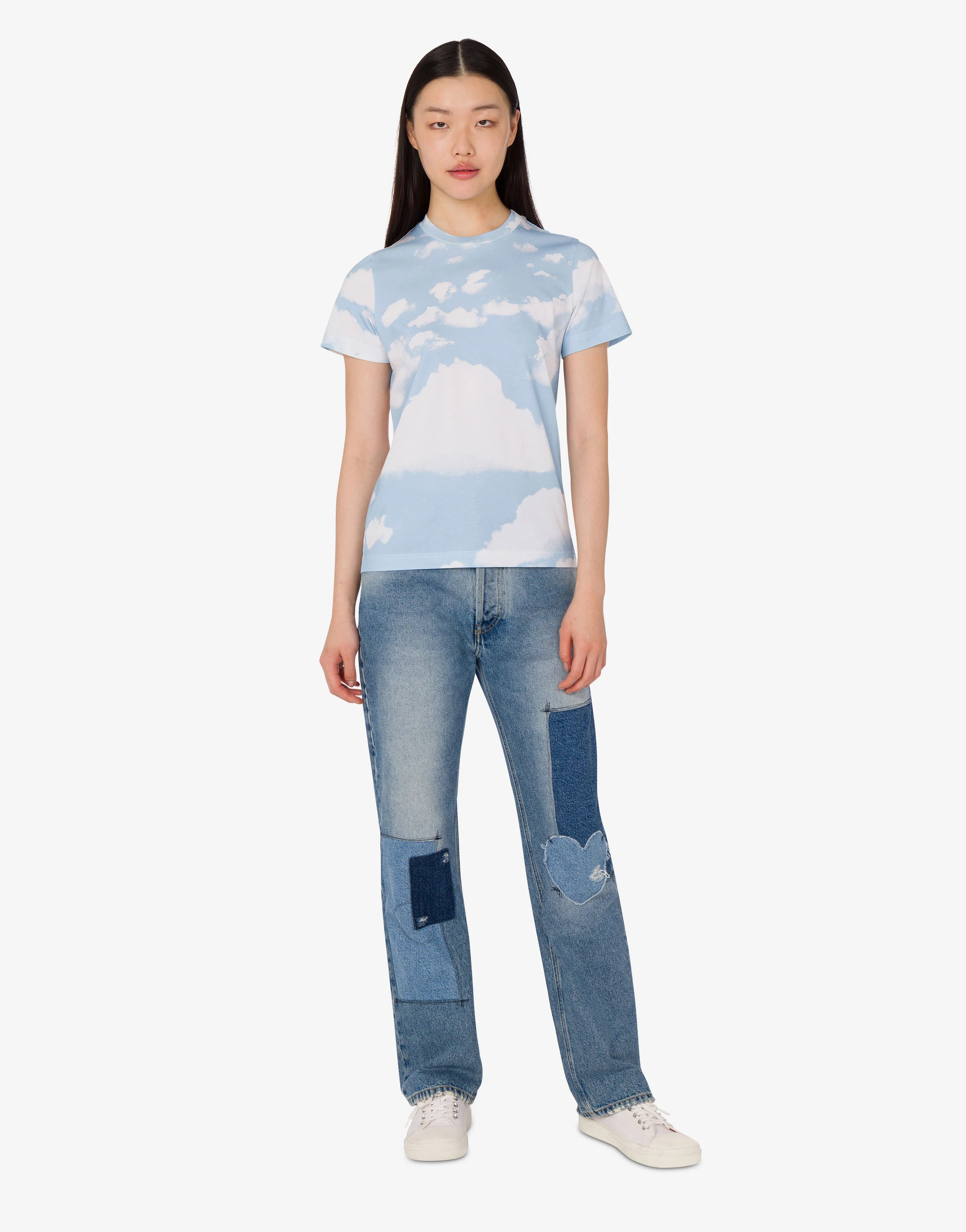 T-shirt in jersey di cotone organico Archive Clouds - Image 2