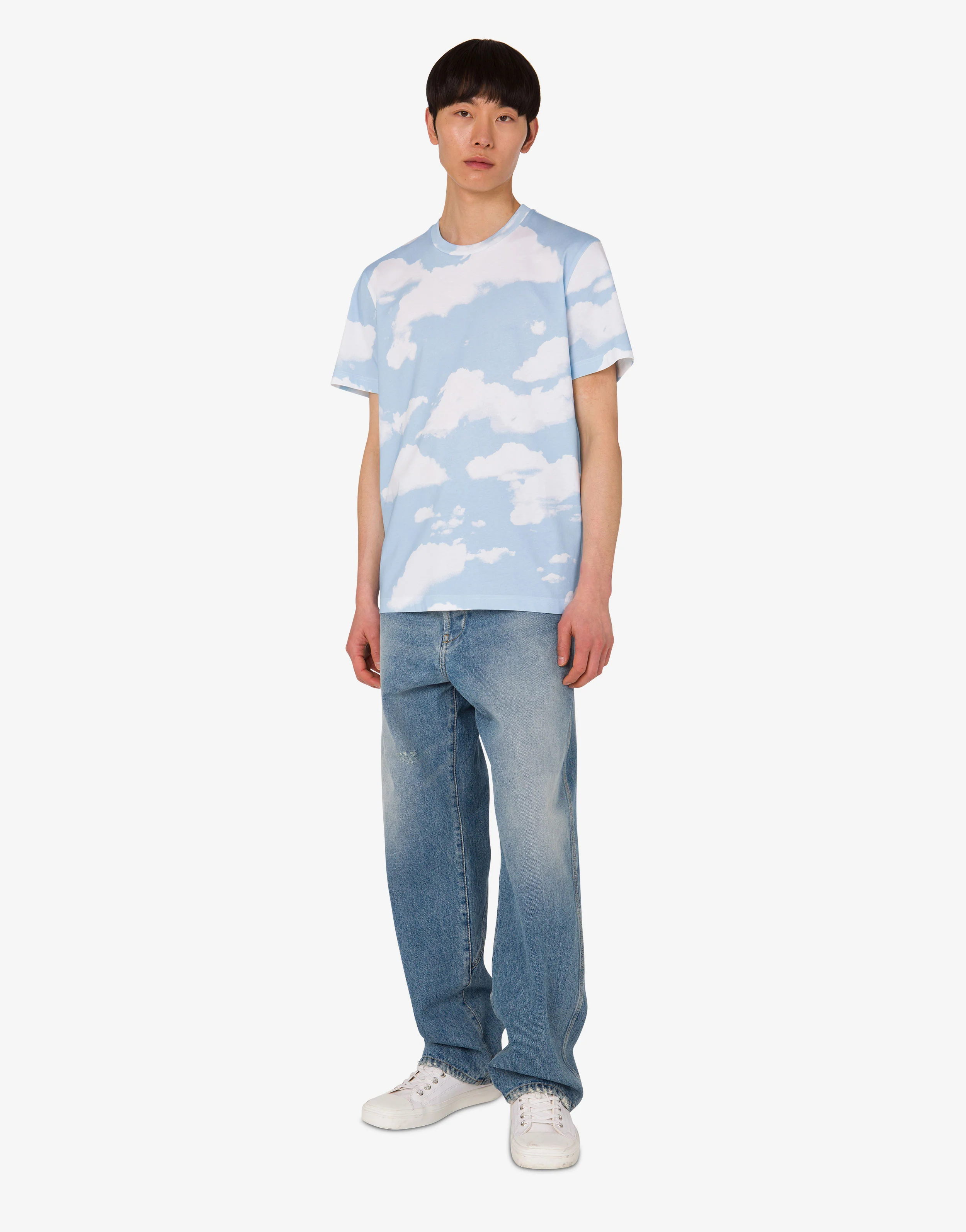 T-shirt in jersey di cotone organico Archive Clouds - Image 2