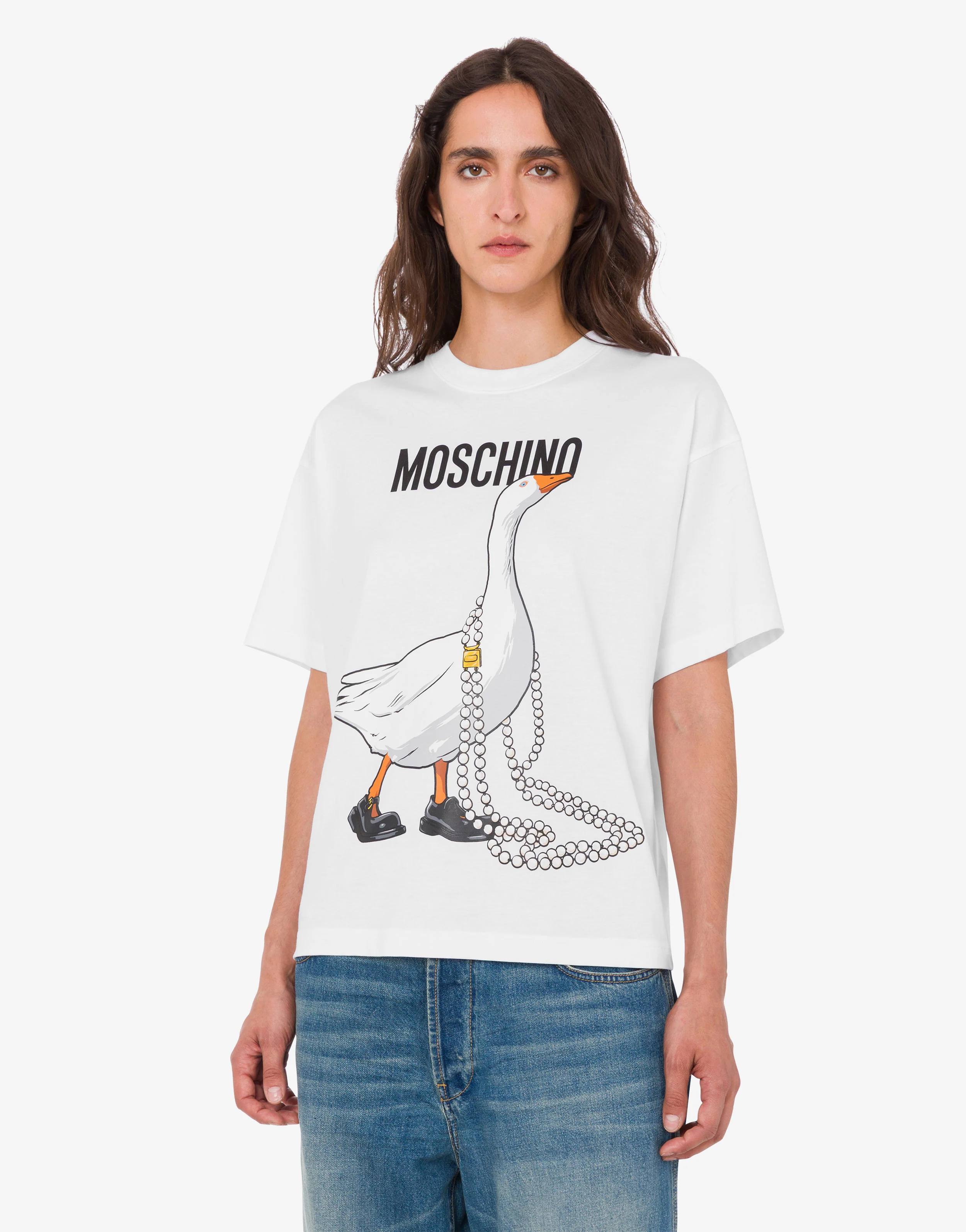 T-shirt in jersey di cotone organico Goose