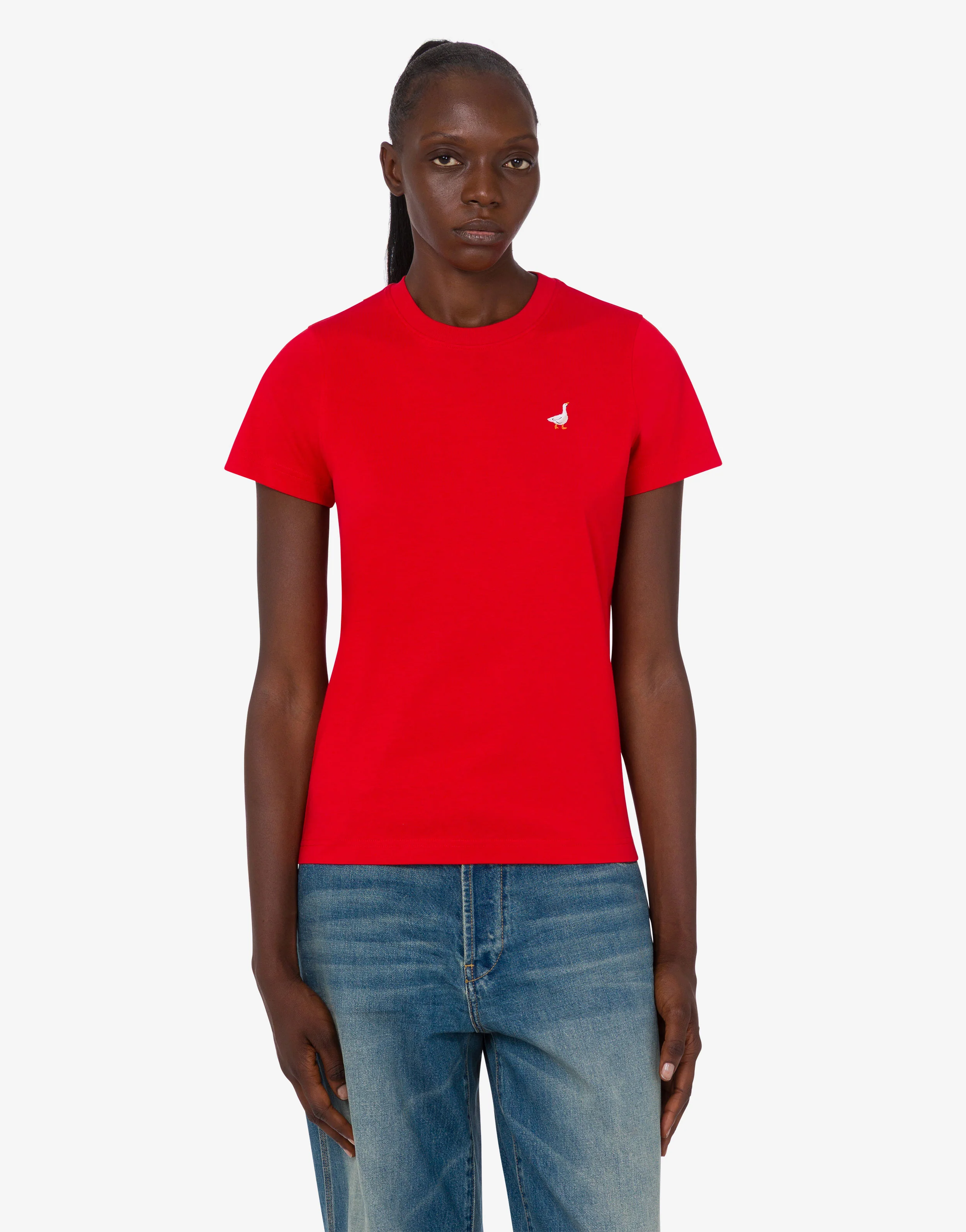 T-shirt in jersey di cotone organico Goose