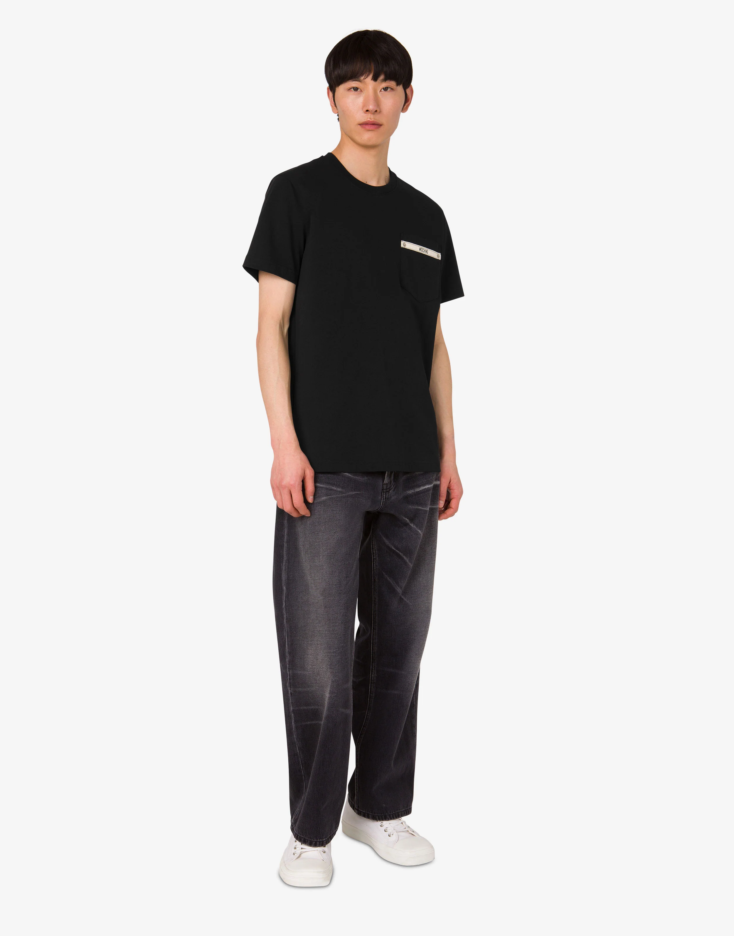 T-shirt in jersey di cotone organico ricamata - Image 2