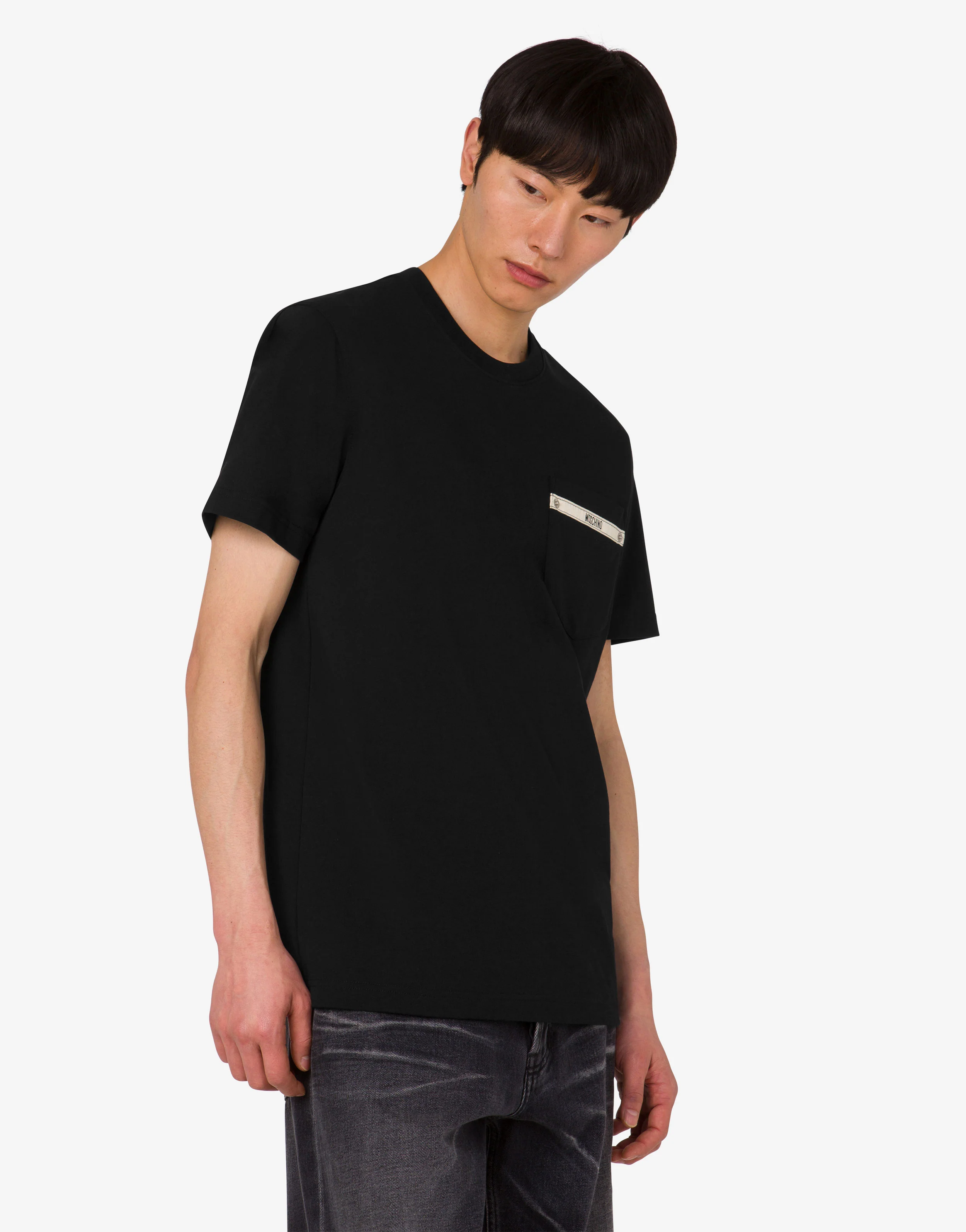 T-shirt in jersey di cotone organico ricamata - Image 3
