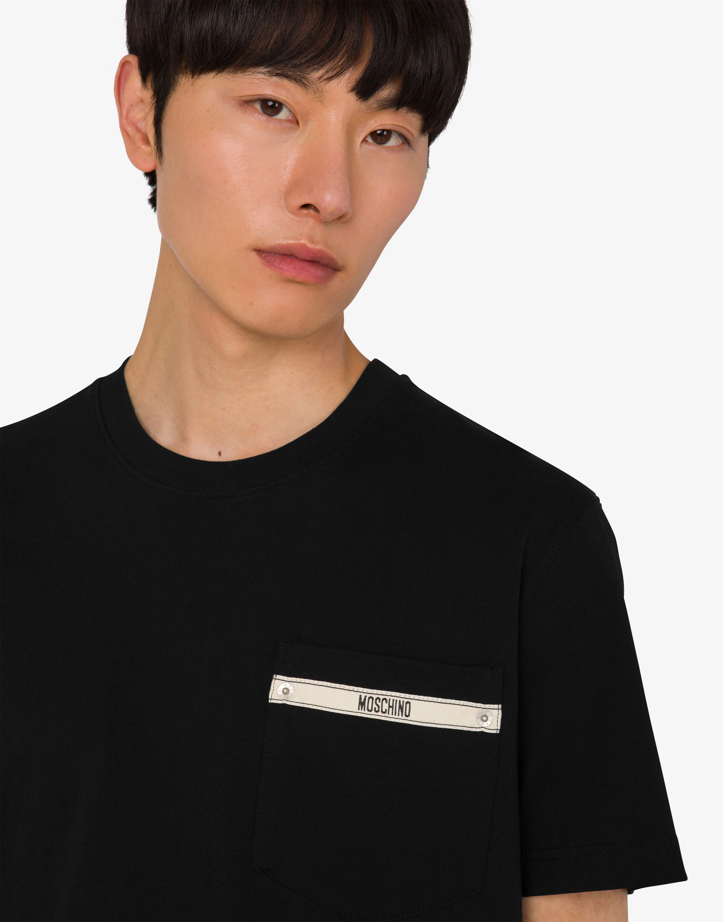 T-shirt in jersey di cotone organico ricamata - Image 5