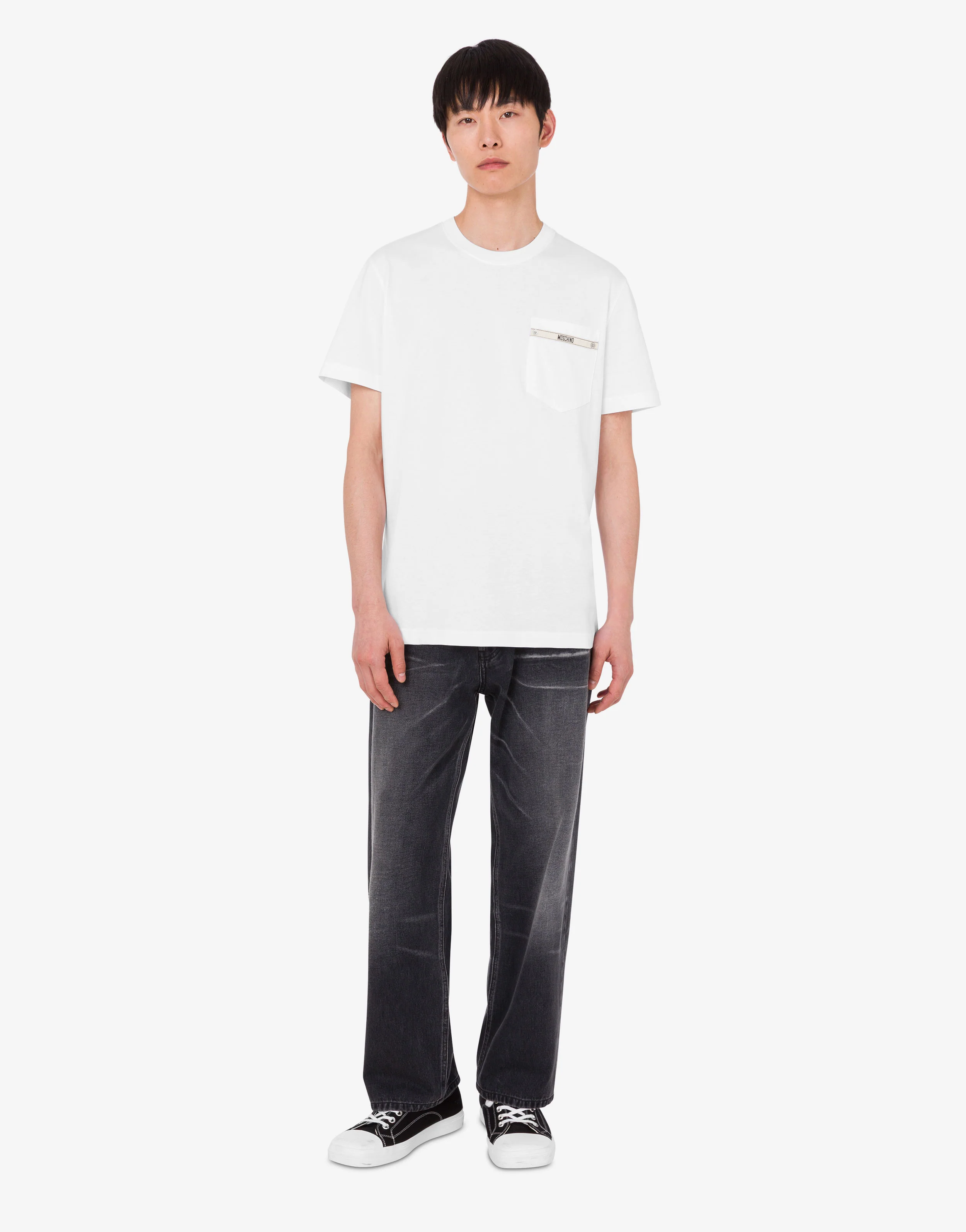 T-shirt in jersey di cotone organico ricamata - Image 2