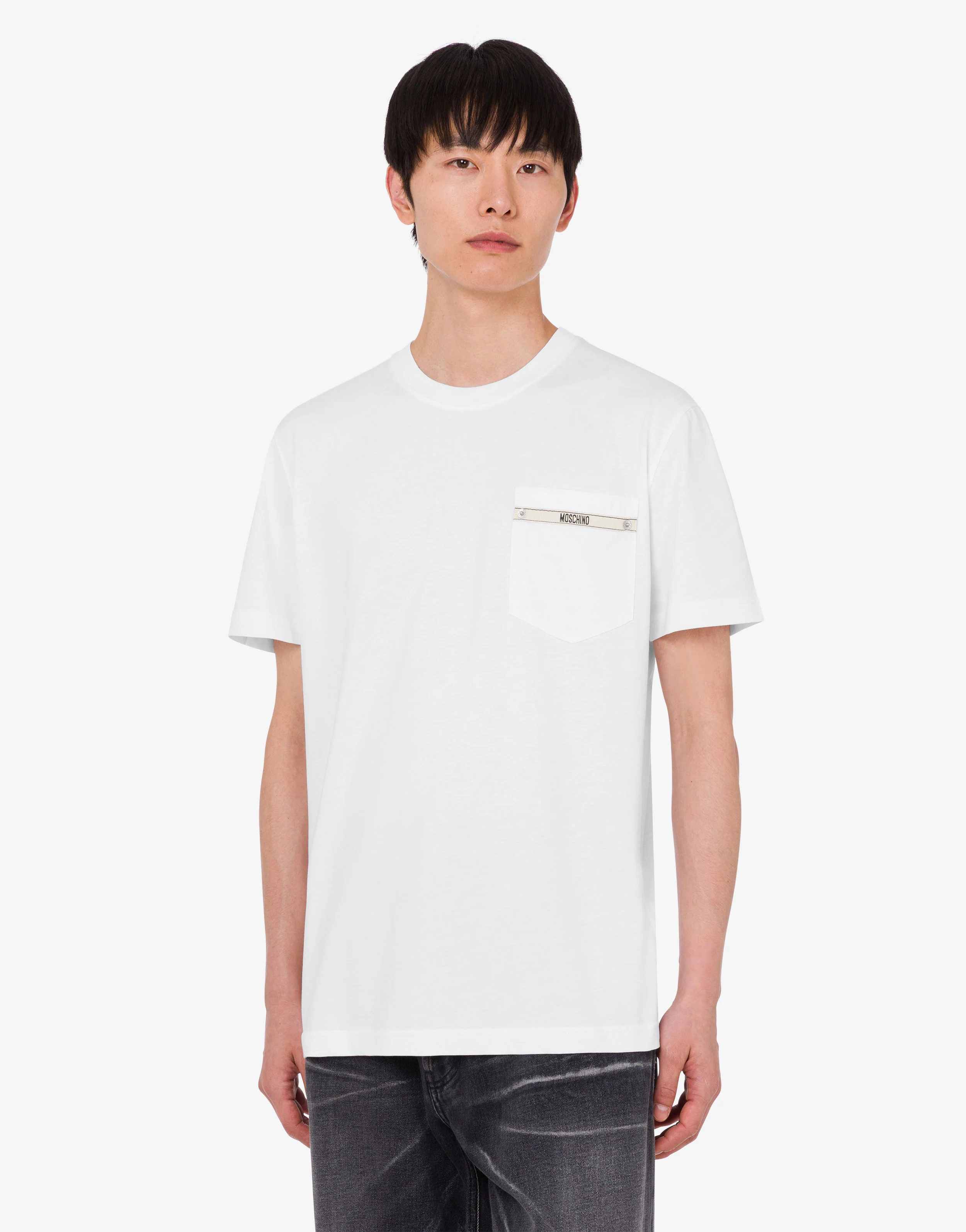 T-shirt in jersey di cotone organico ricamata - Image 3
