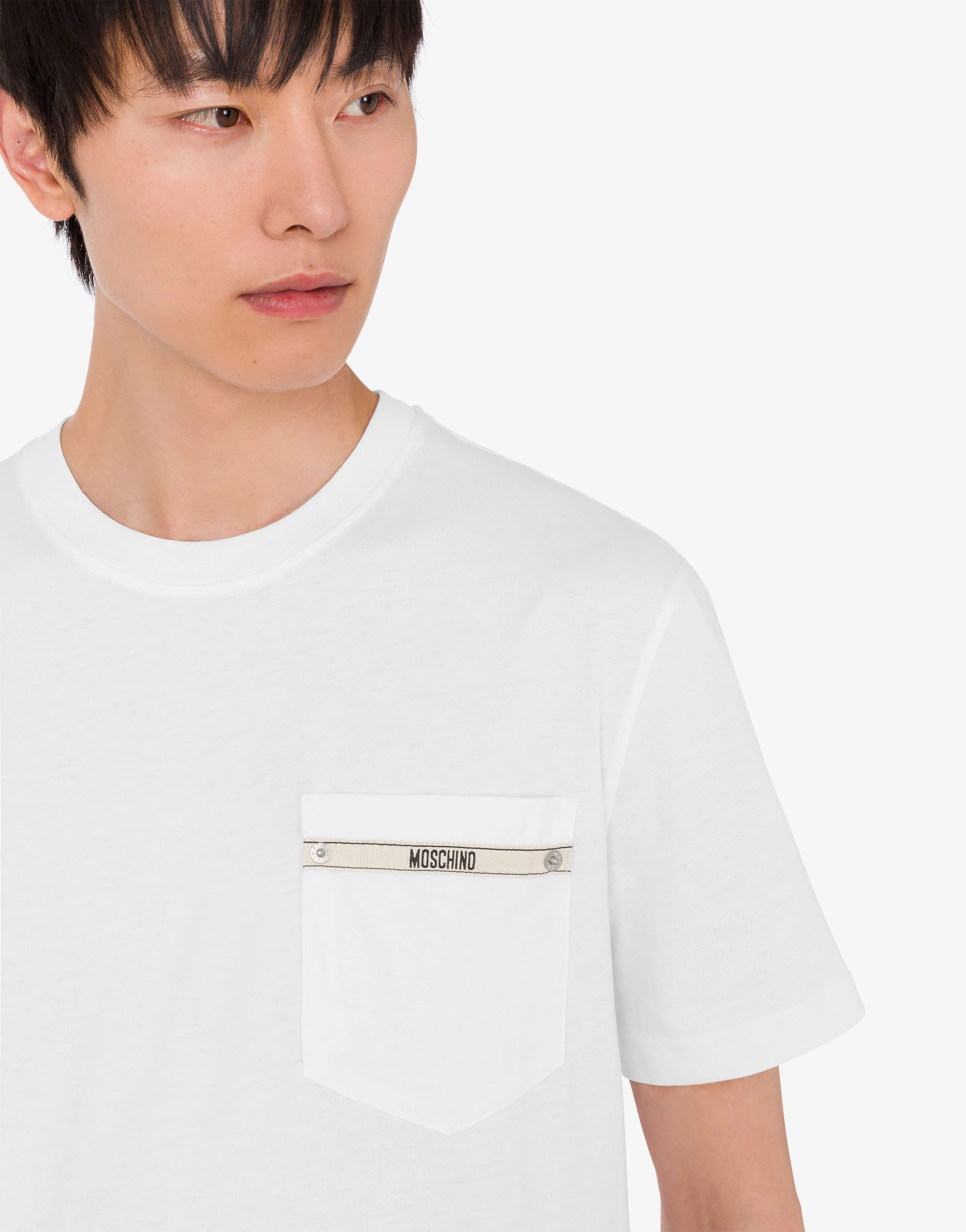 T-shirt in jersey di cotone organico ricamata - Image 5