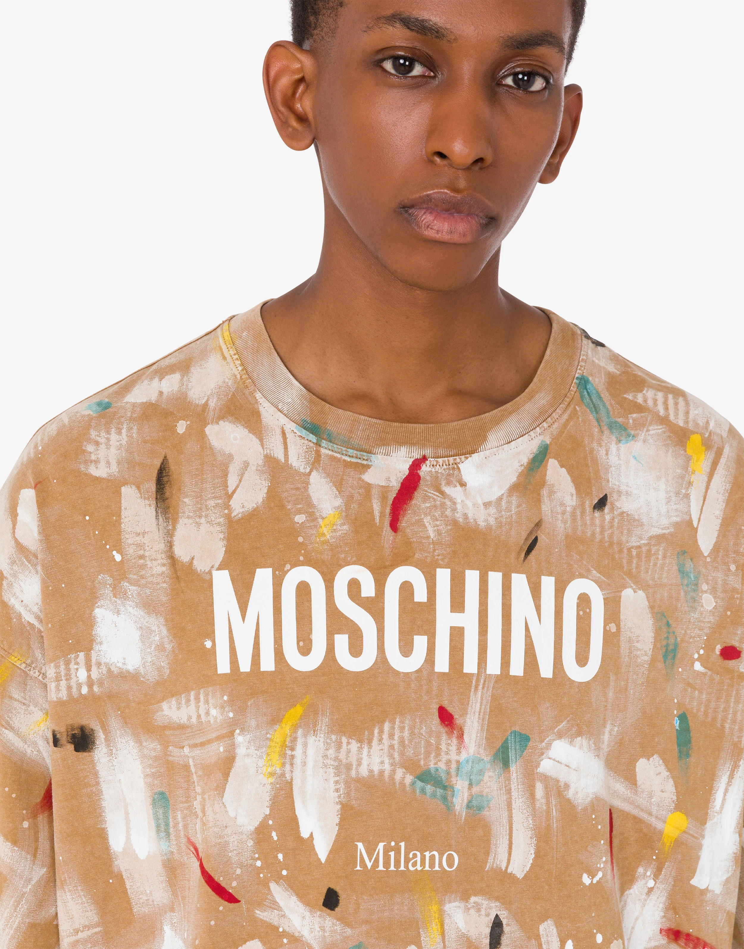 T-shirt in jersey di cotone organico stampata - Image 5