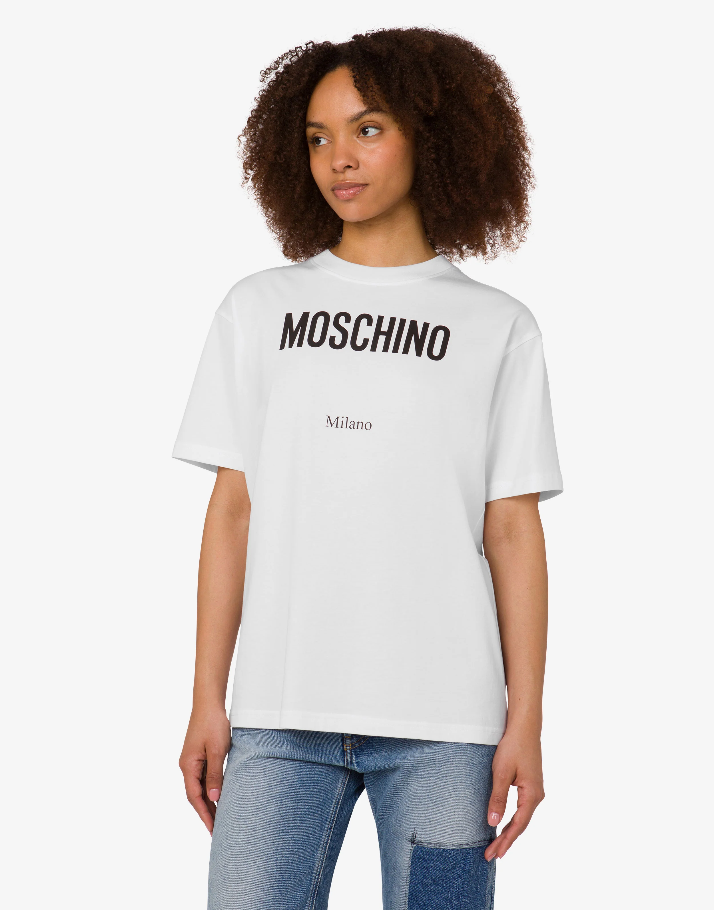T-shirt in jersey di cotone organico stampata
