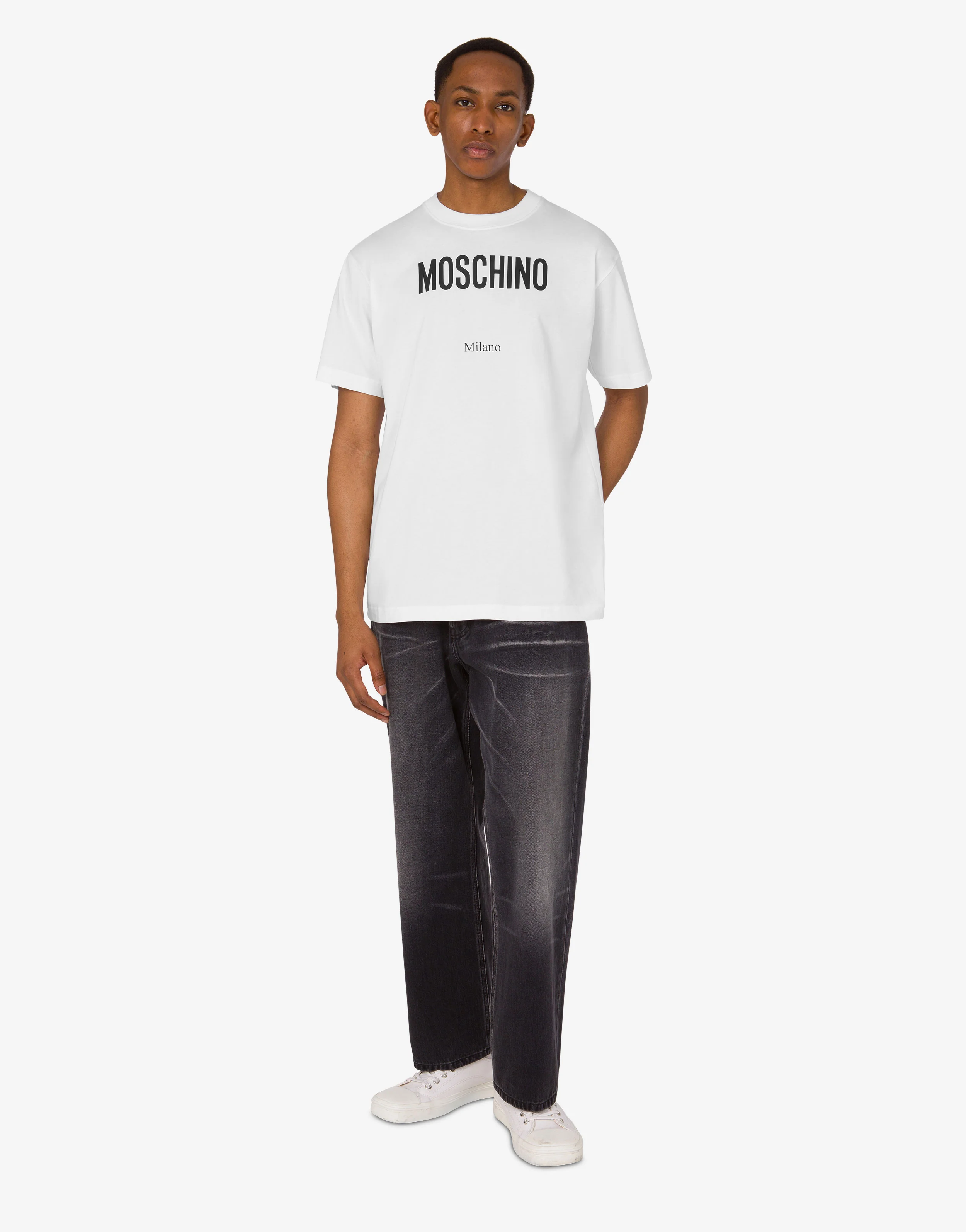 T-shirt in jersey di cotone organico stampata - Image 2