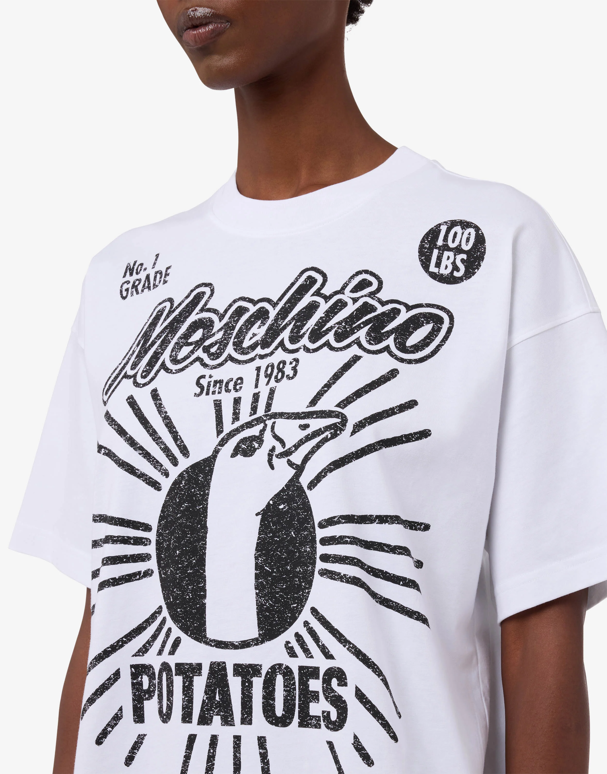 T-shirt in jersey di cotone organico stampata - Image 3