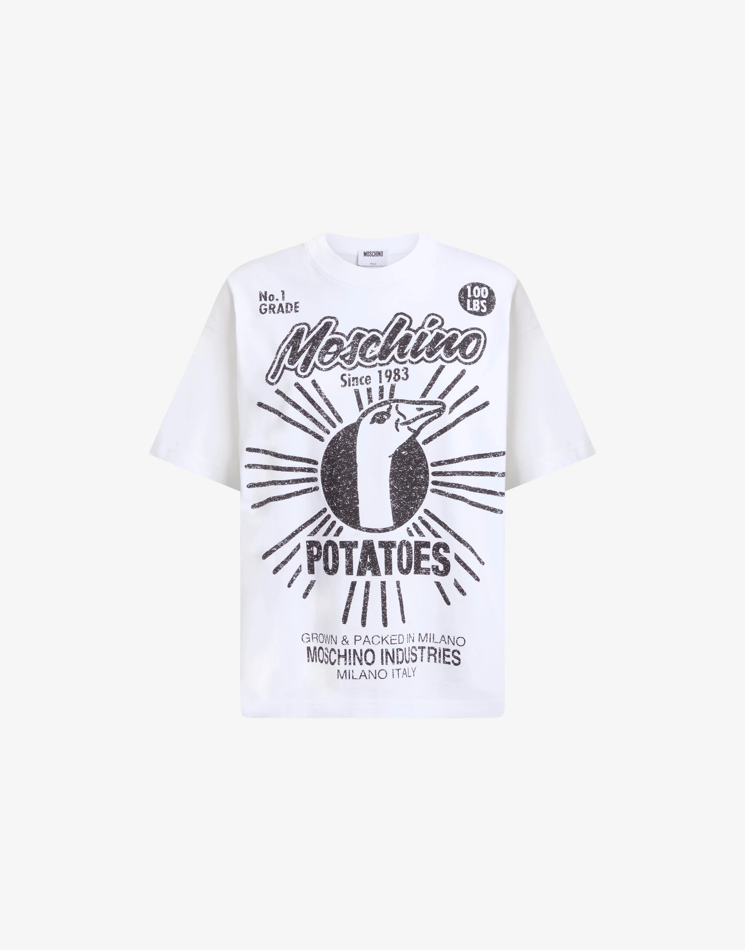 T-shirt in jersey di cotone organico stampata - Image 5