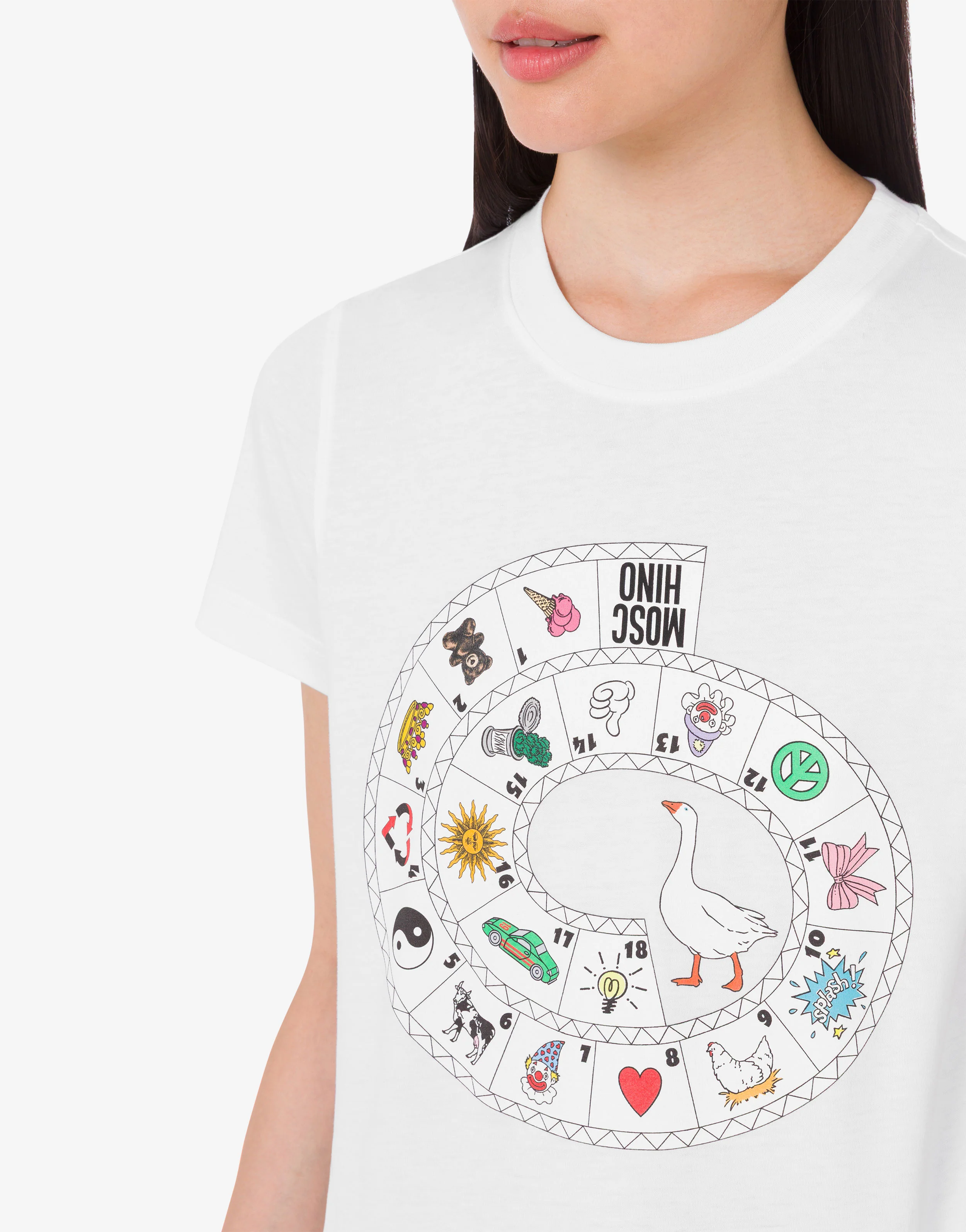 T-shirt in jersey di cotone organico stampata - Image 4
