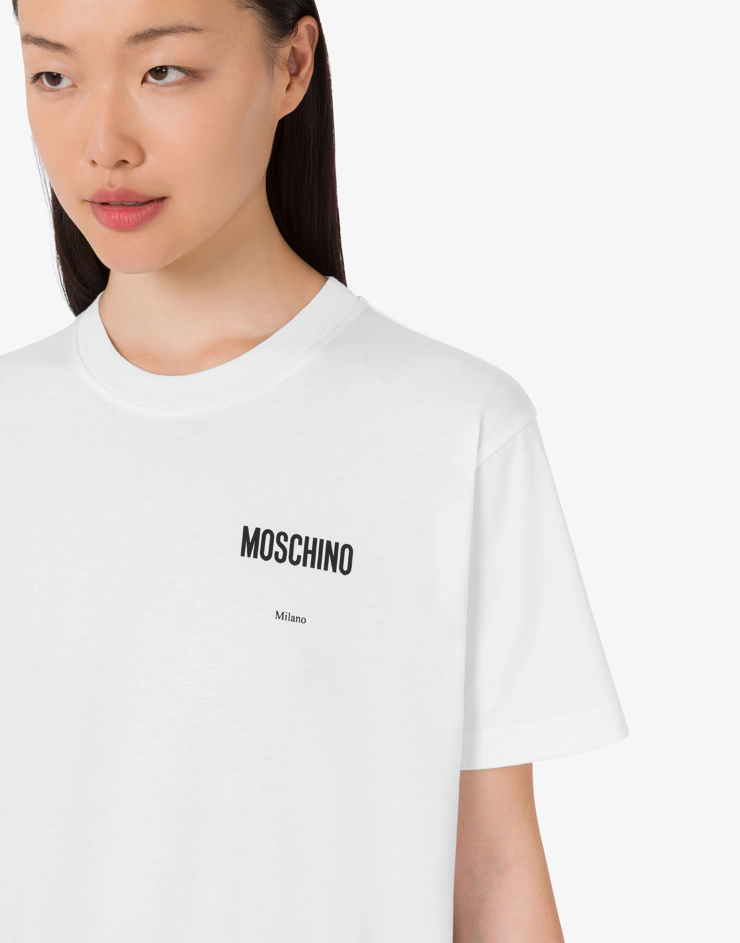 T-shirt in jersey di cotone organico stampata - Image 4