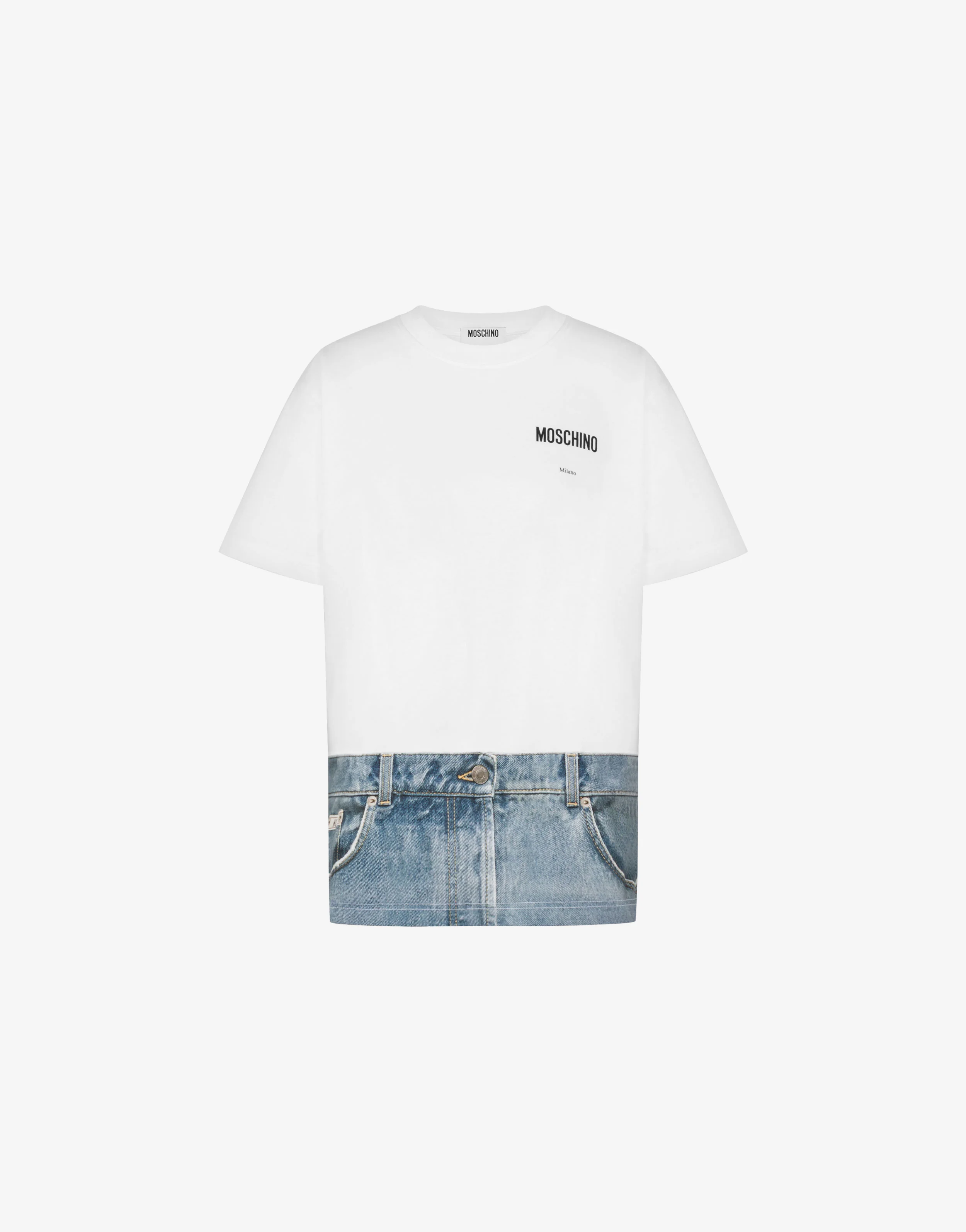 T-shirt in jersey di cotone organico stampata - Image 5