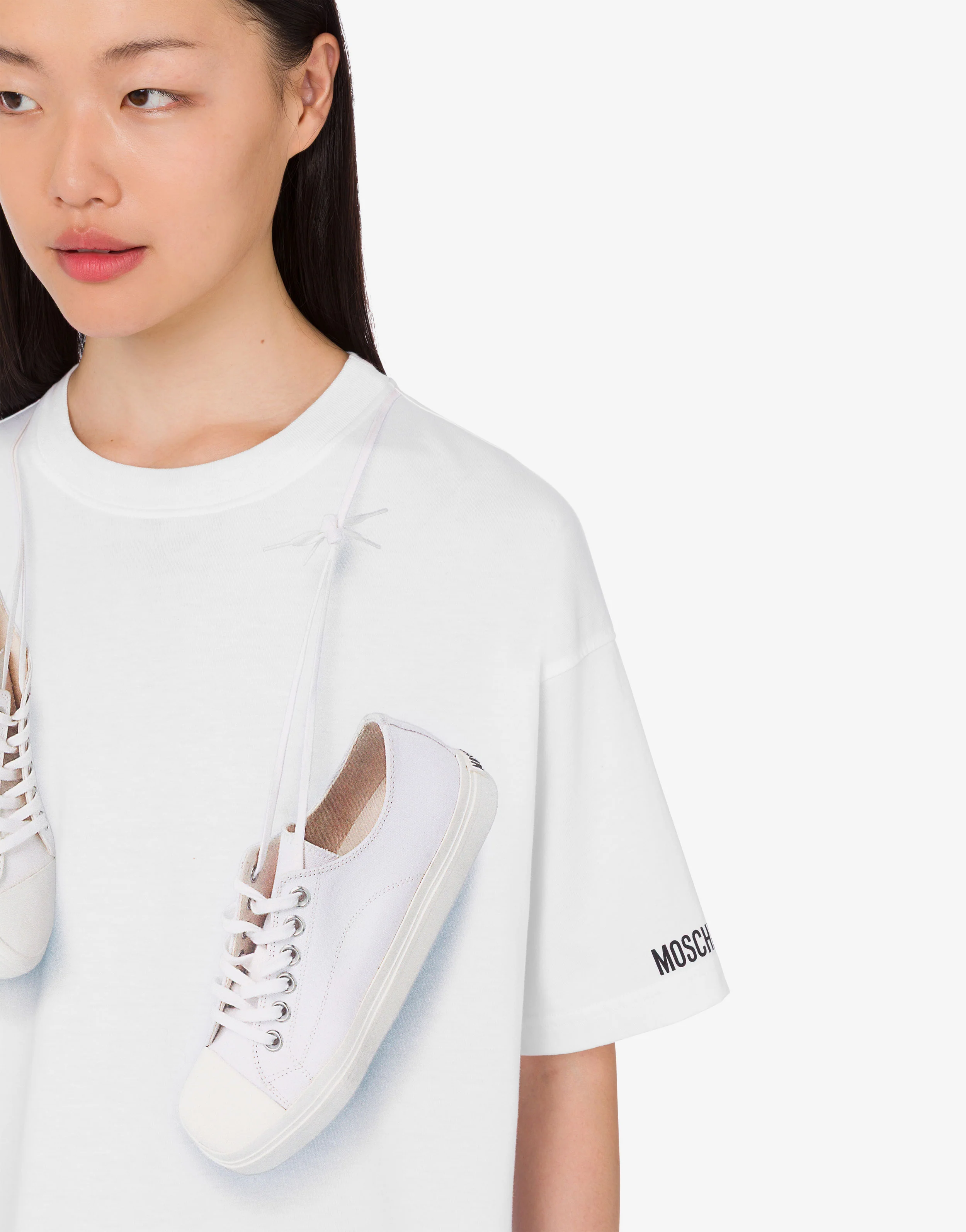 T-shirt in jersey di cotone organico stampata - Image 2