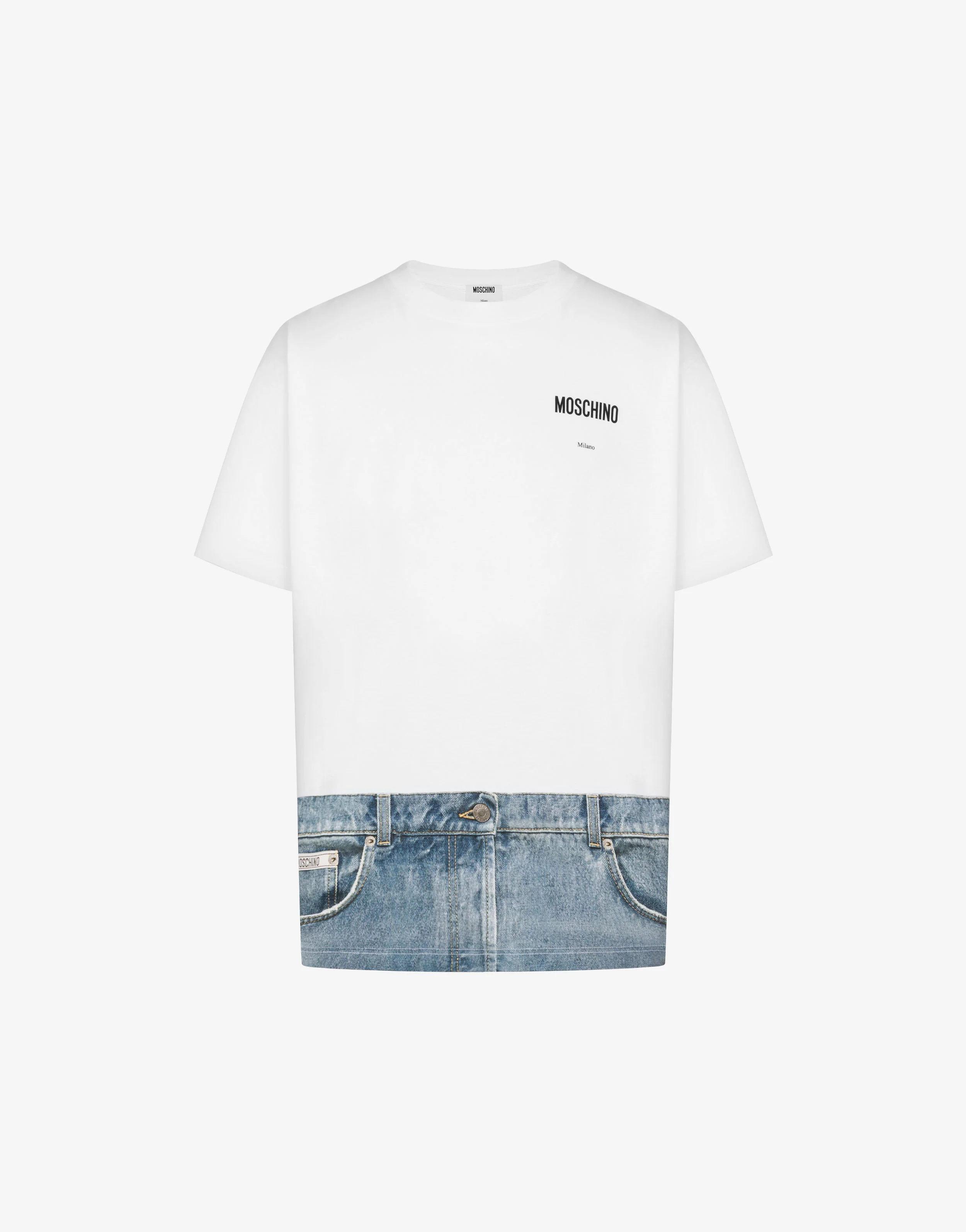 T-shirt in jersey di cotone organico stampata - Image 5