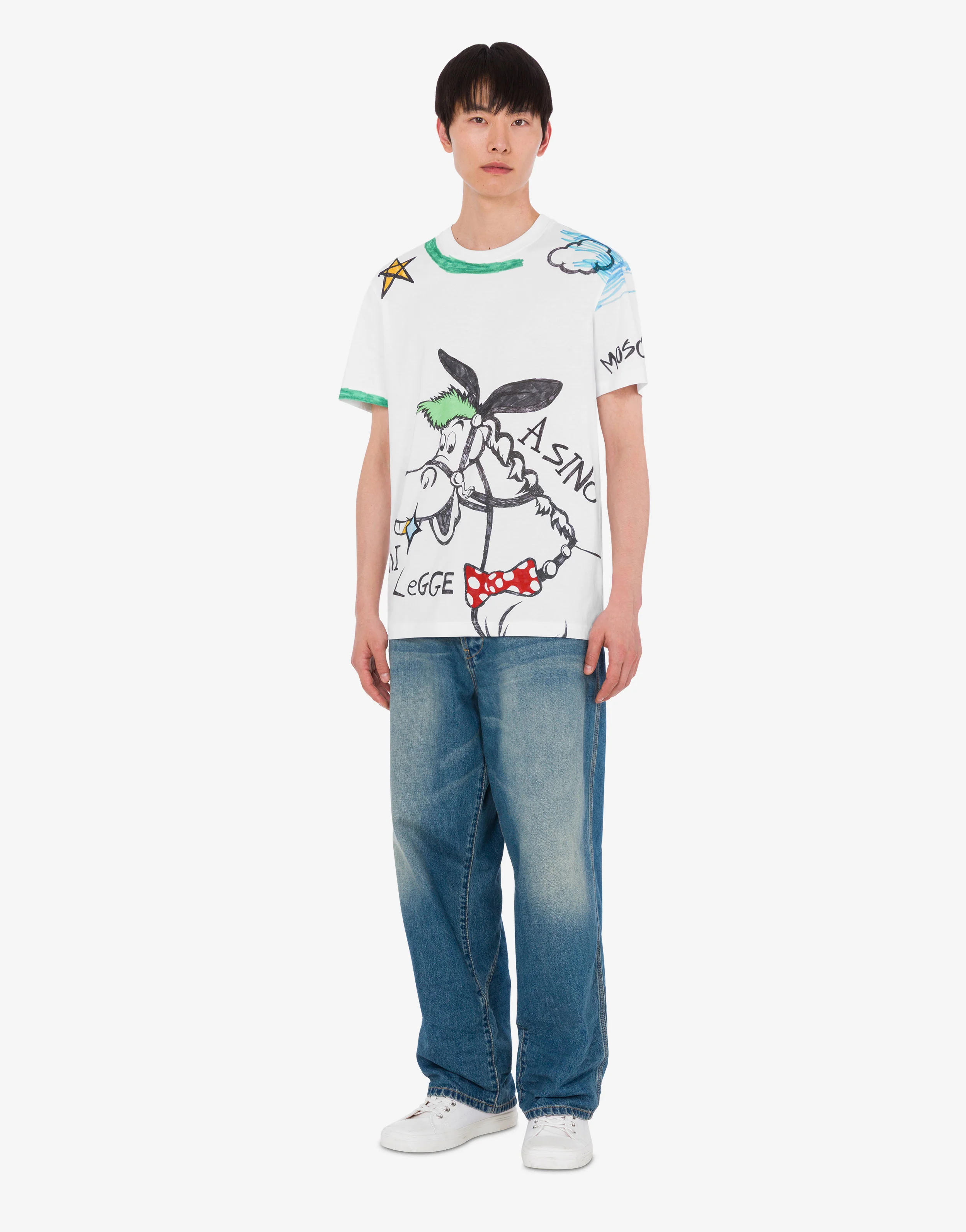 T-shirt in jersey di cotone organico stampata - Image 2