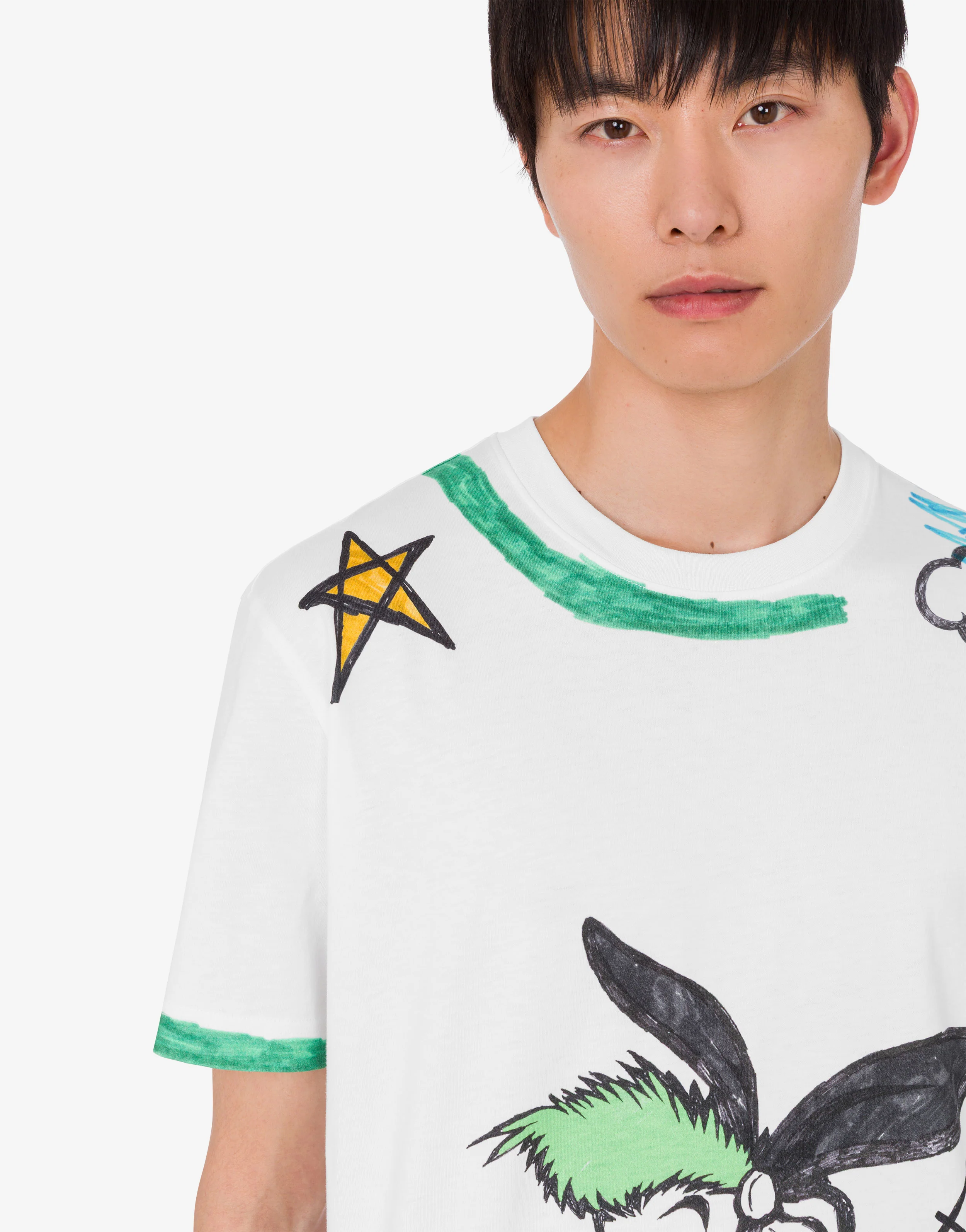 T-shirt in jersey di cotone organico stampata - Image 3