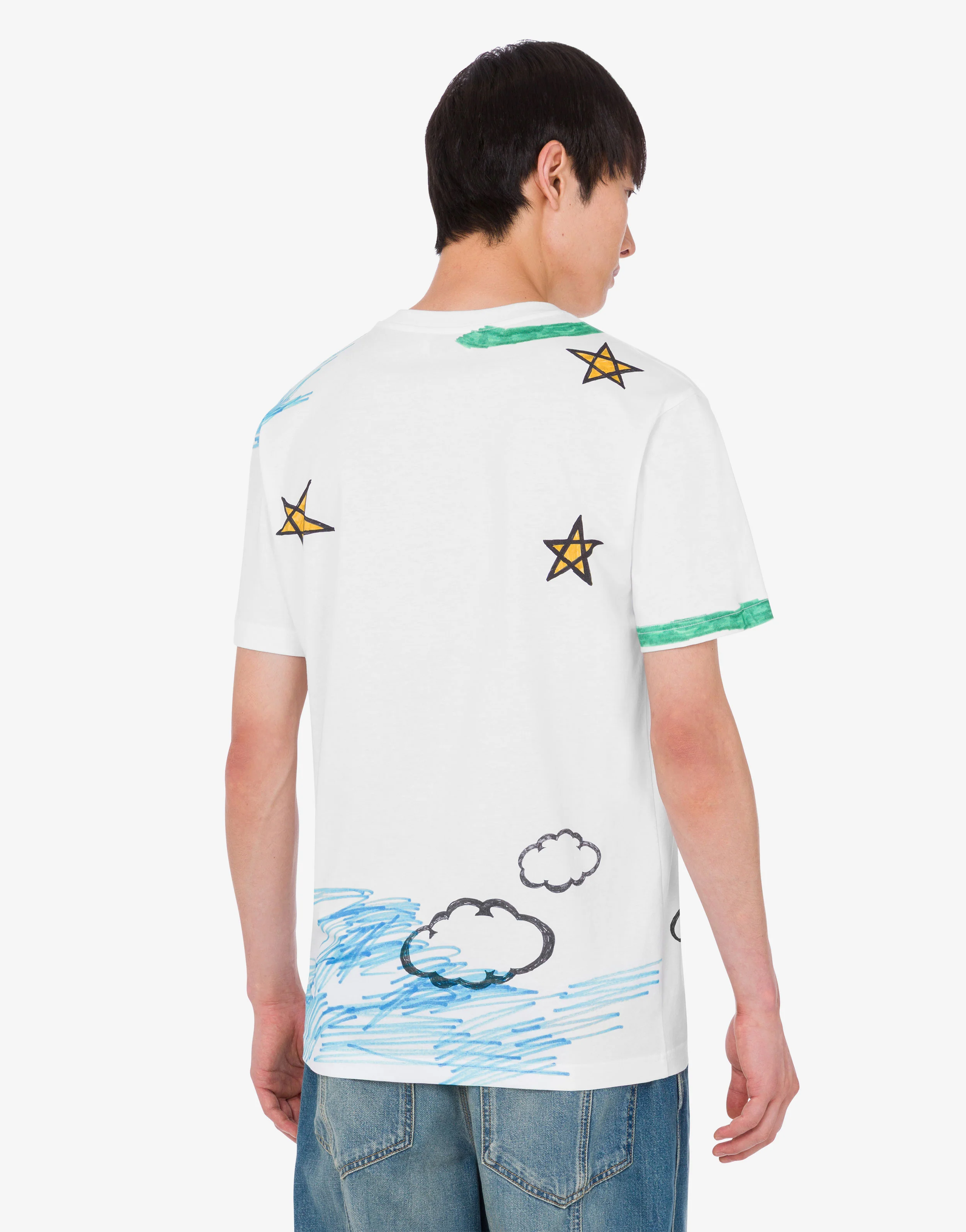 T-shirt in jersey di cotone organico stampata - Image 4