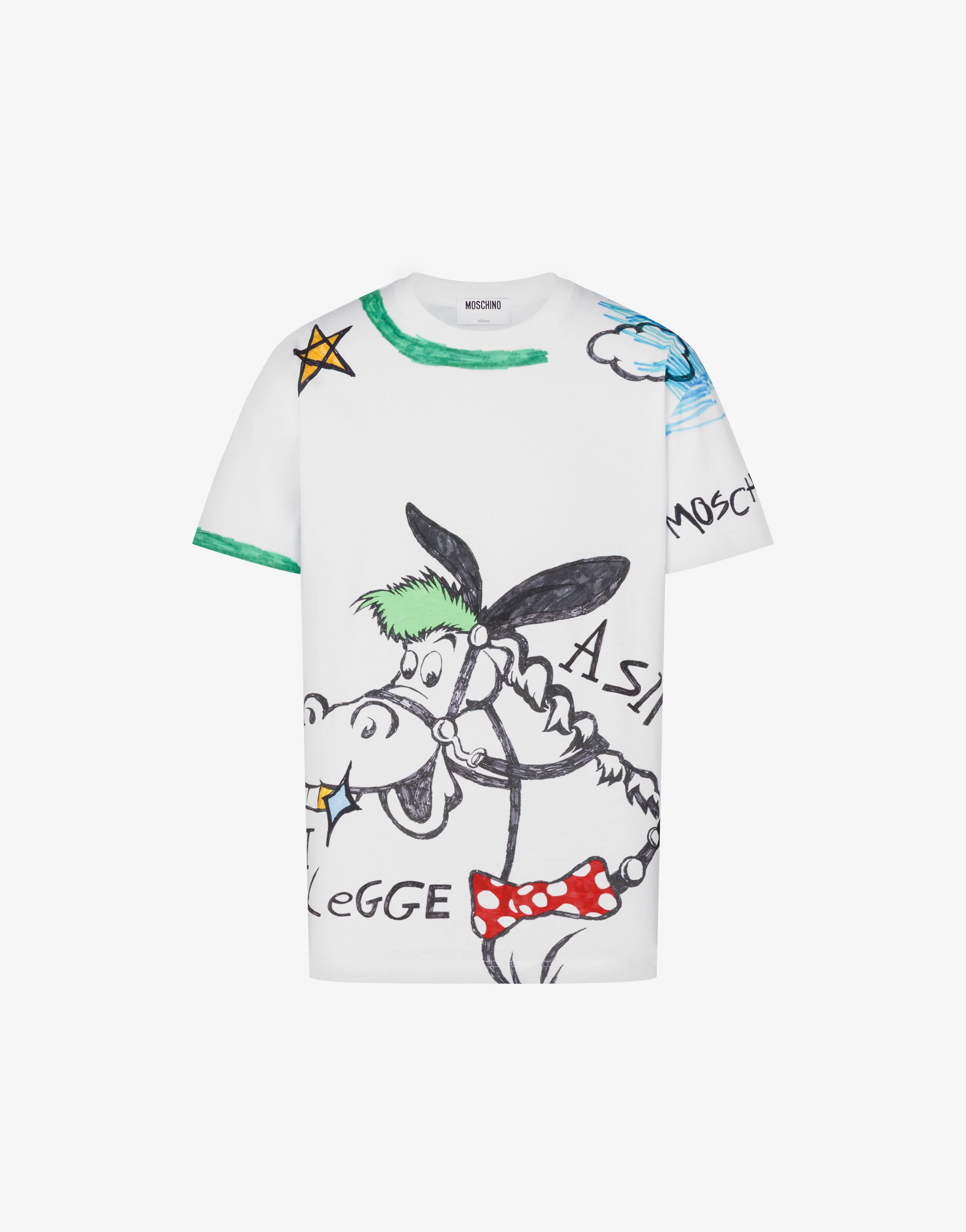 T-shirt in jersey di cotone organico stampata - Image 5