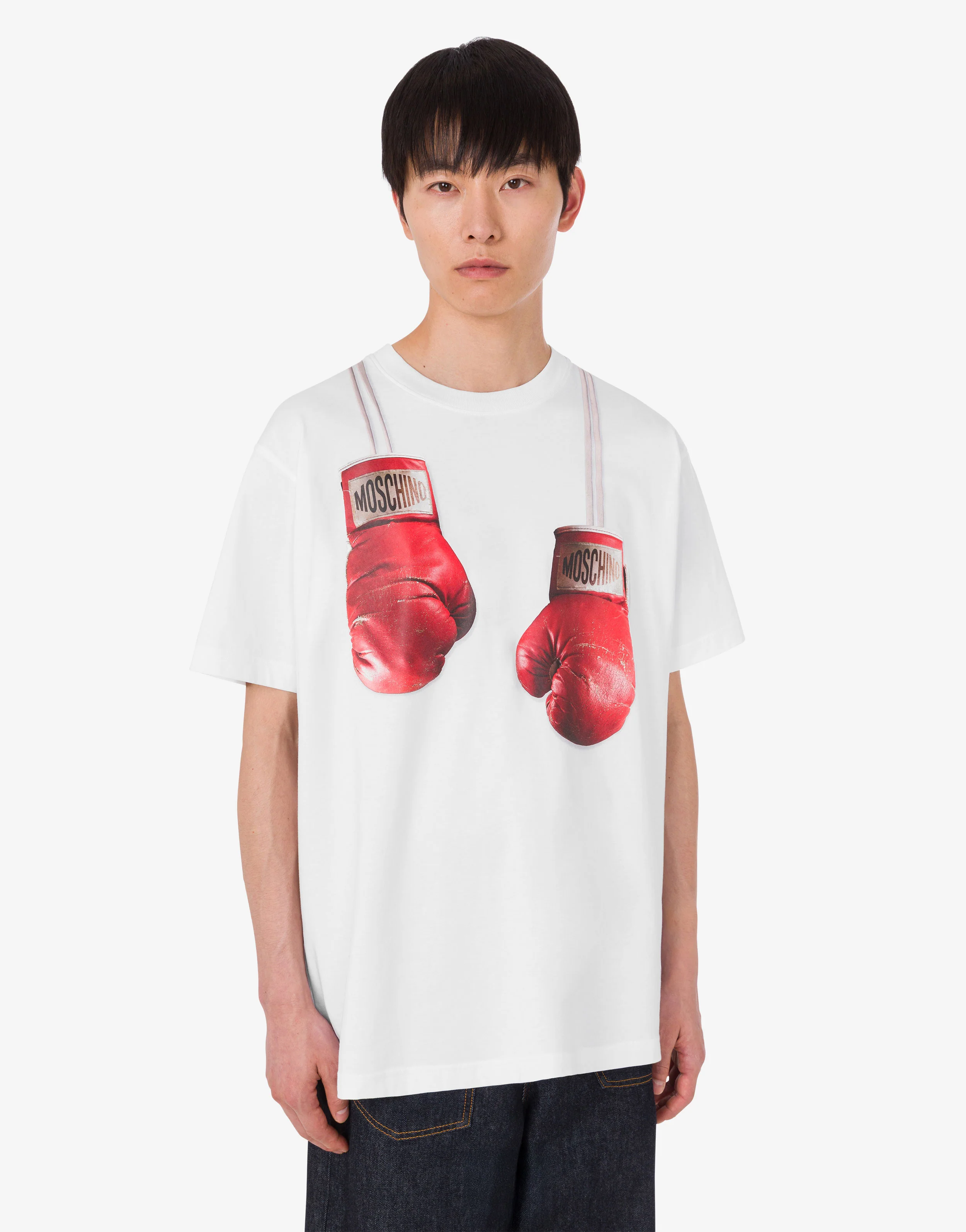 T-shirt in jersey di cotone organico stampata
