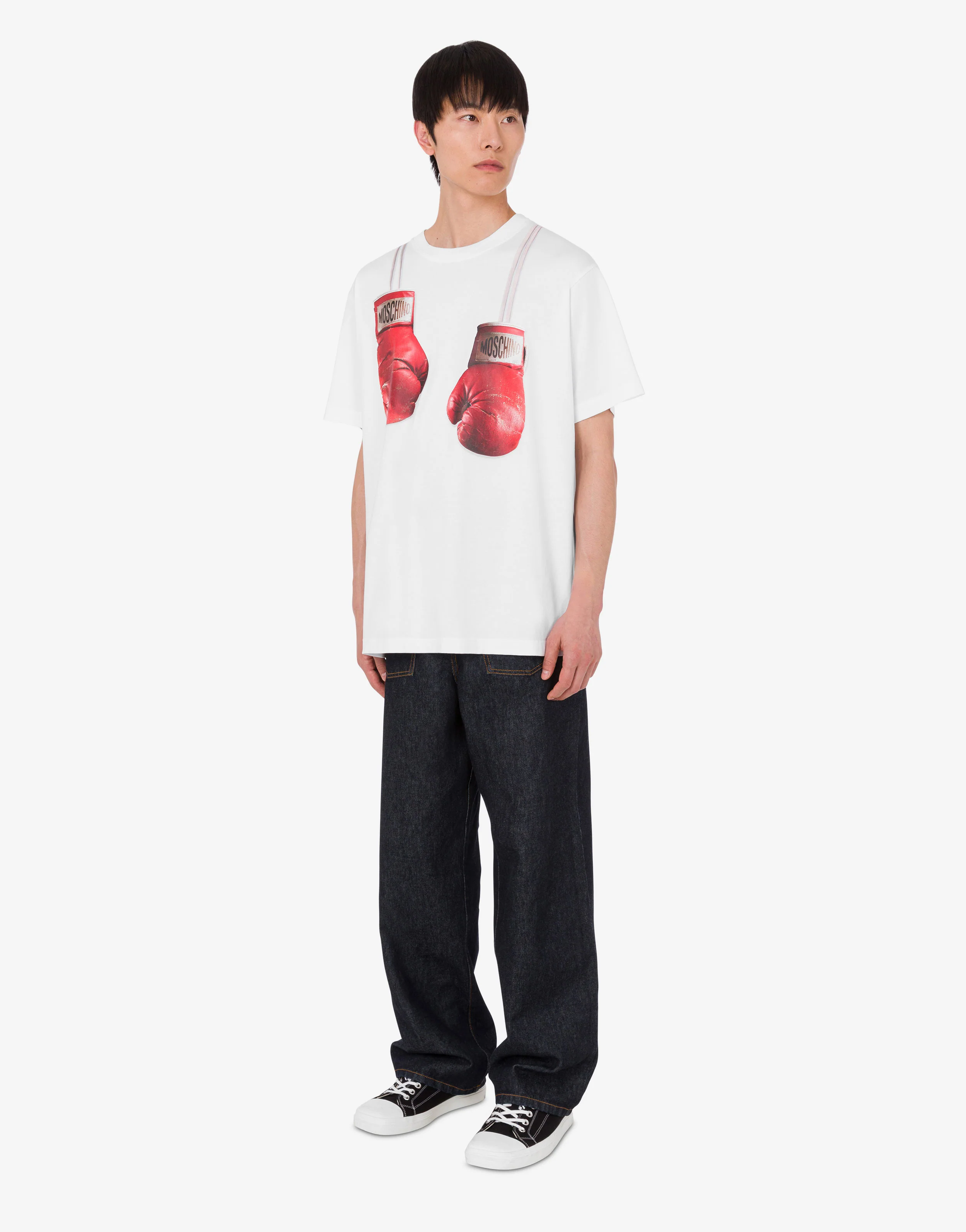 T-shirt in jersey di cotone organico stampata - Image 2