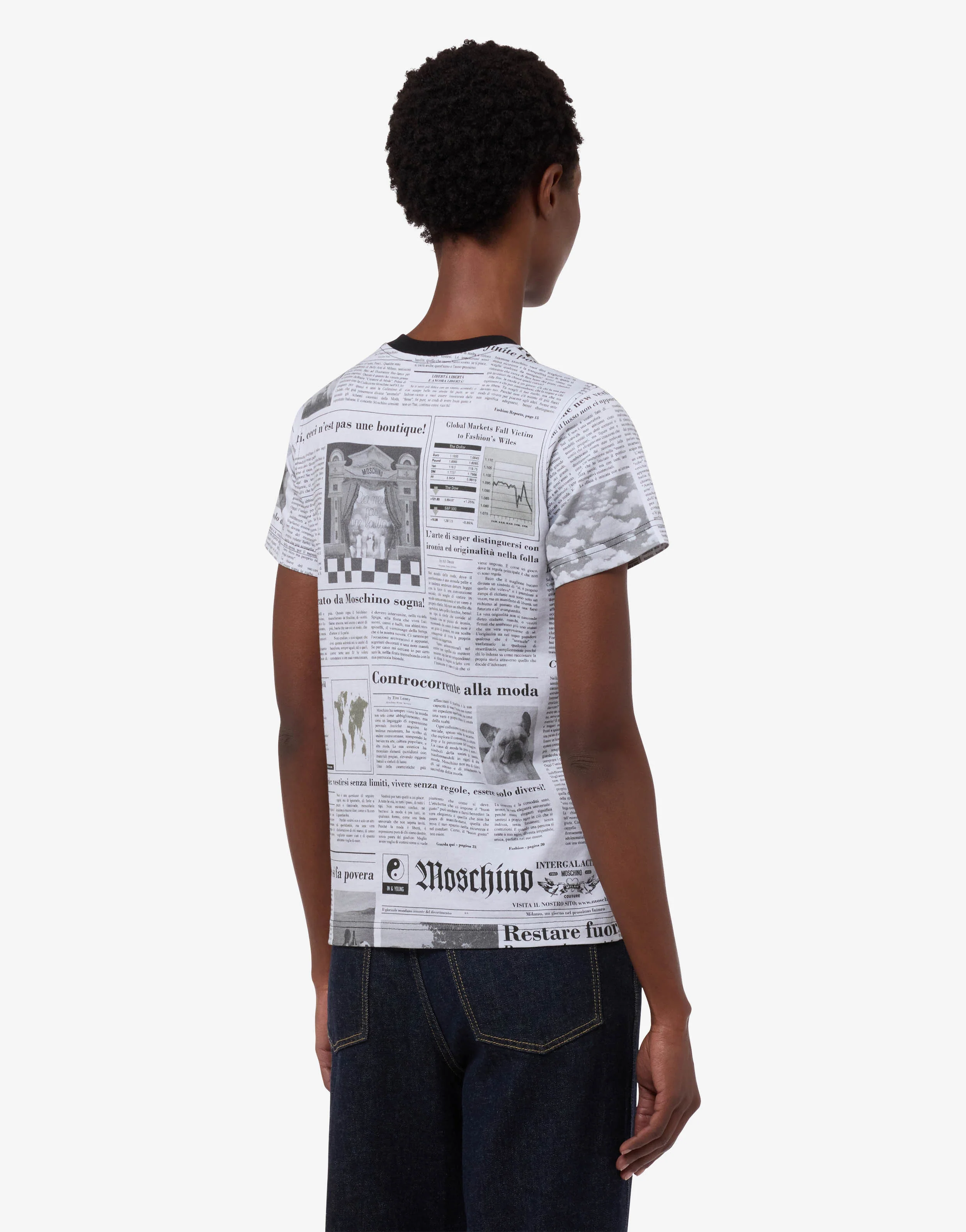 T-shirt in jersey di cotone organico stampata - Image 2