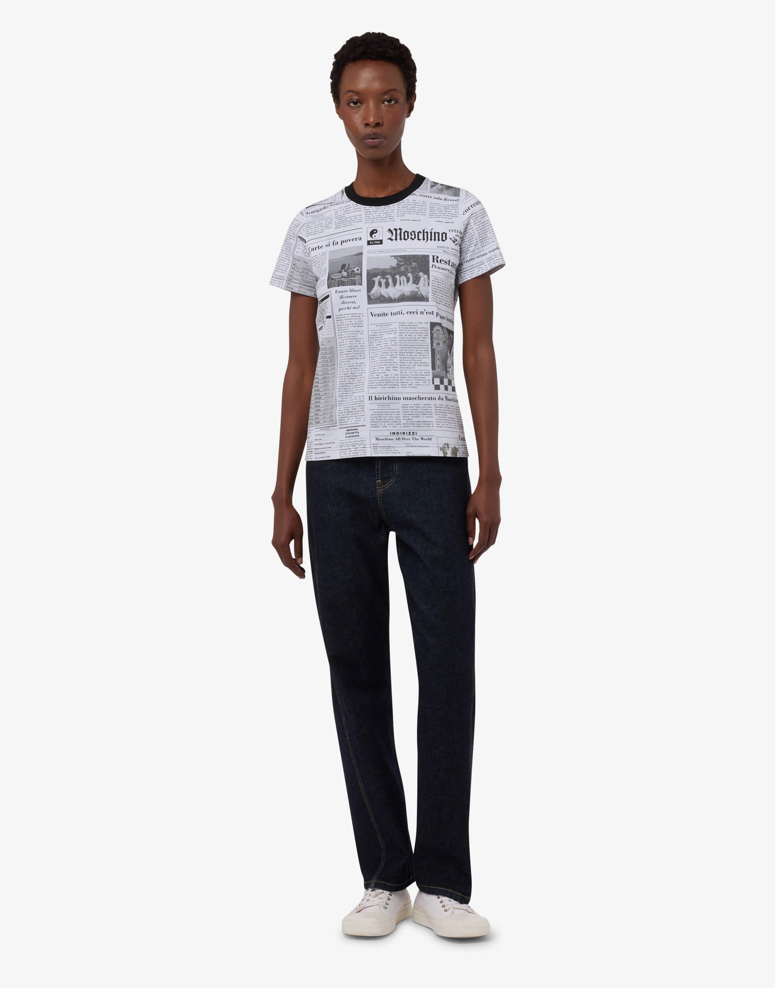 T-shirt in jersey di cotone organico stampata - Image 4
