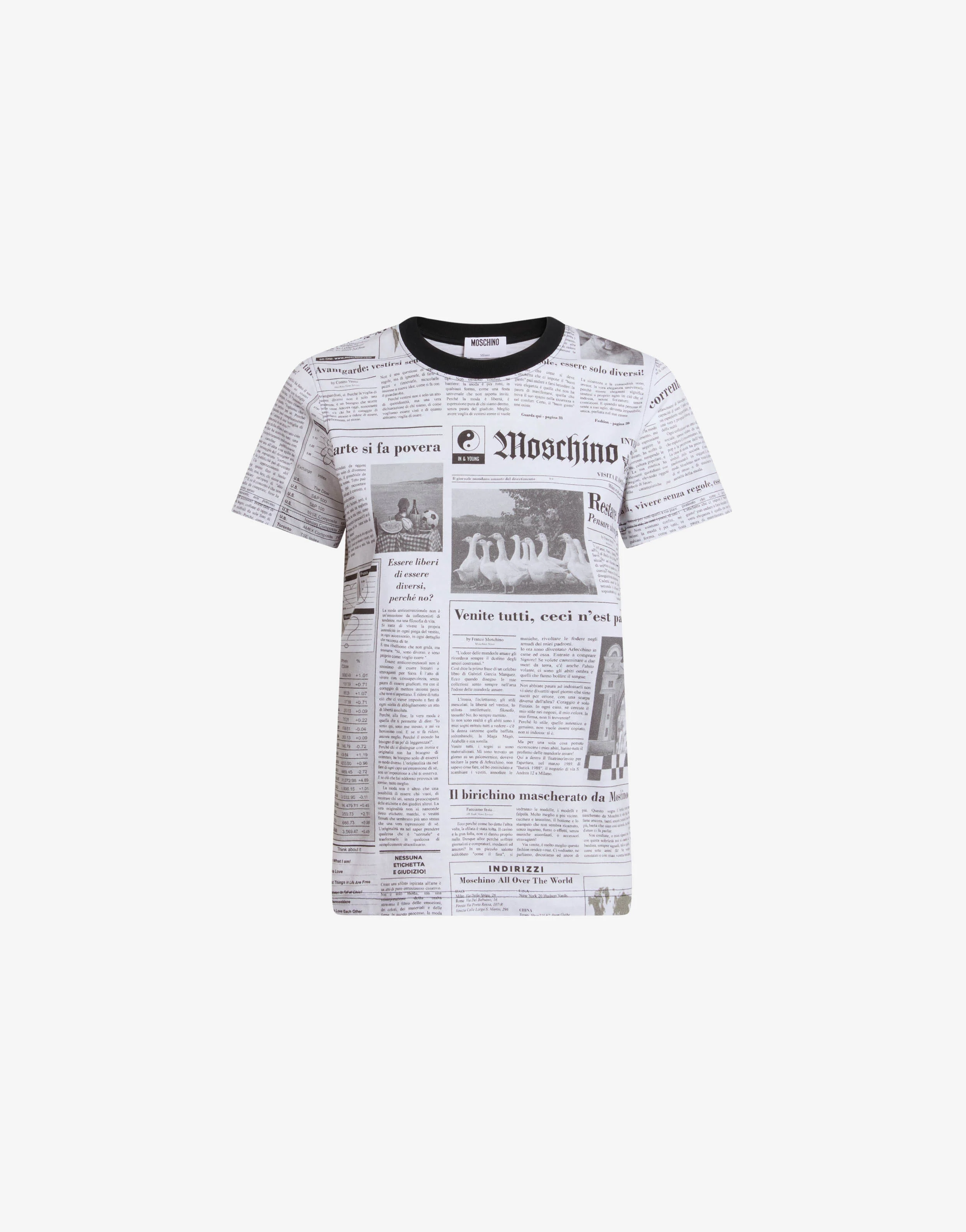 T-shirt in jersey di cotone organico stampata - Image 5