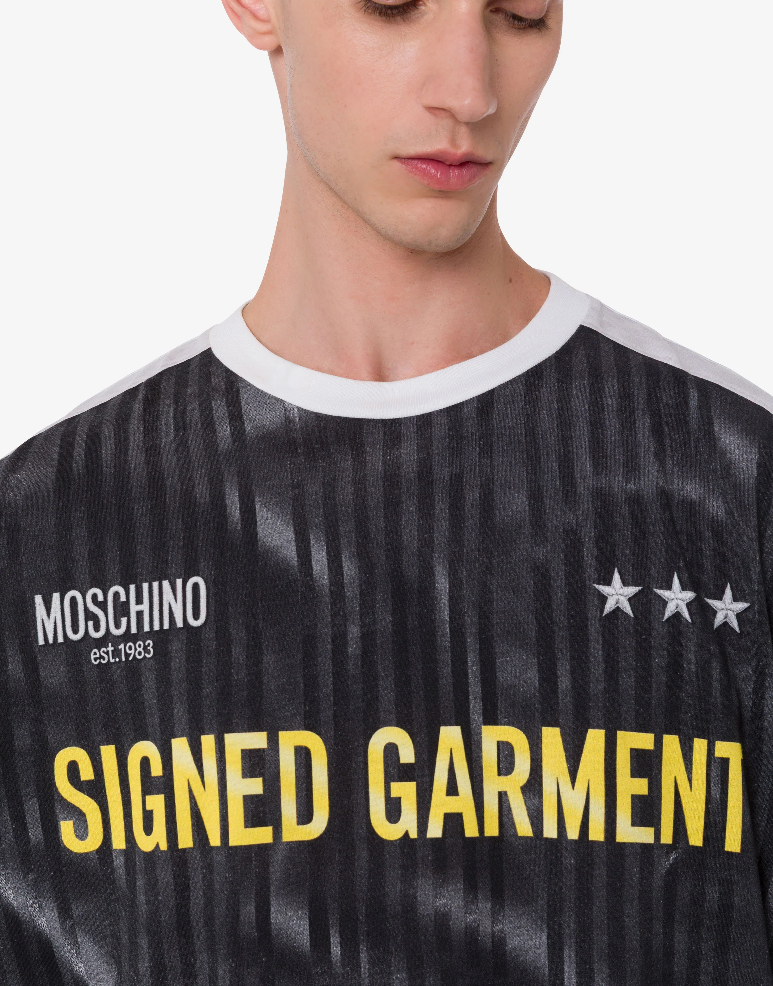 T-shirt in jersey di cotone organico stampata - Image 4