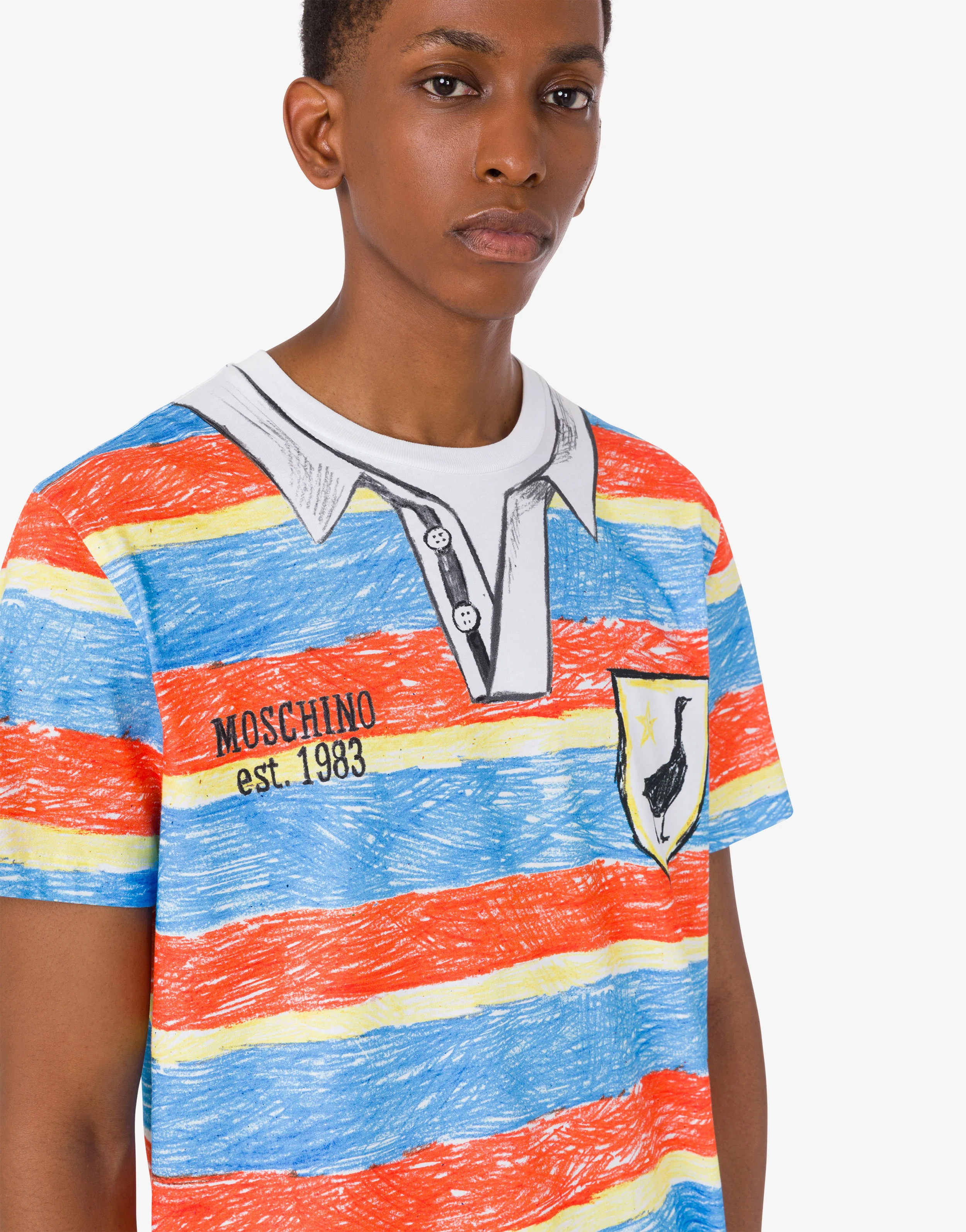 T-shirt in jersey di cotone organico stampata - Image 2