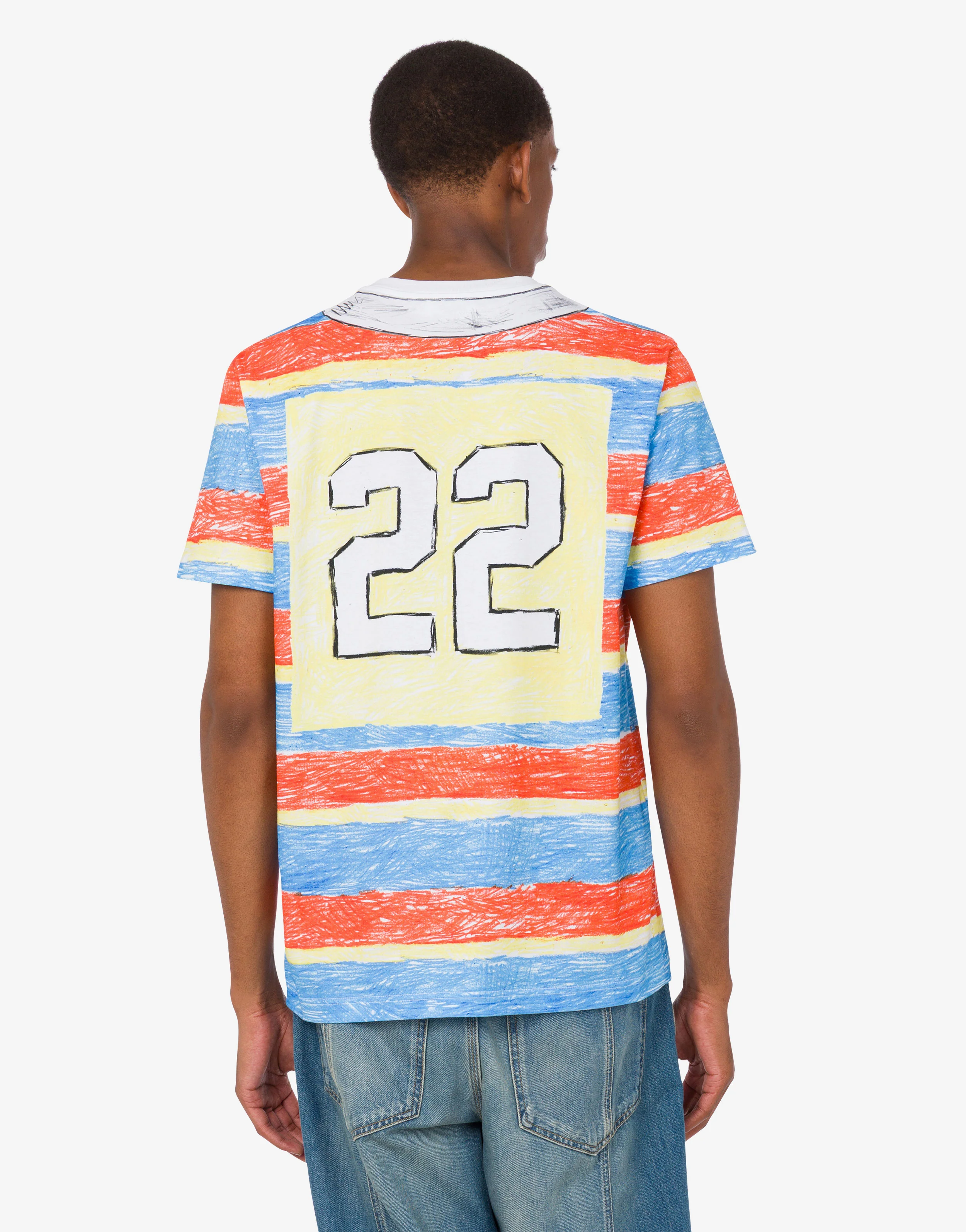 T-shirt in jersey di cotone organico stampata - Image 3