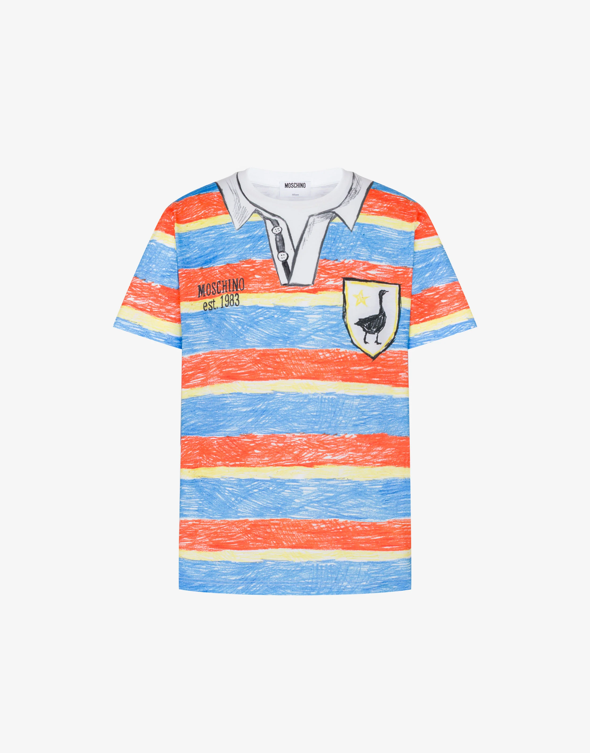 T-shirt in jersey di cotone organico stampata - Image 5