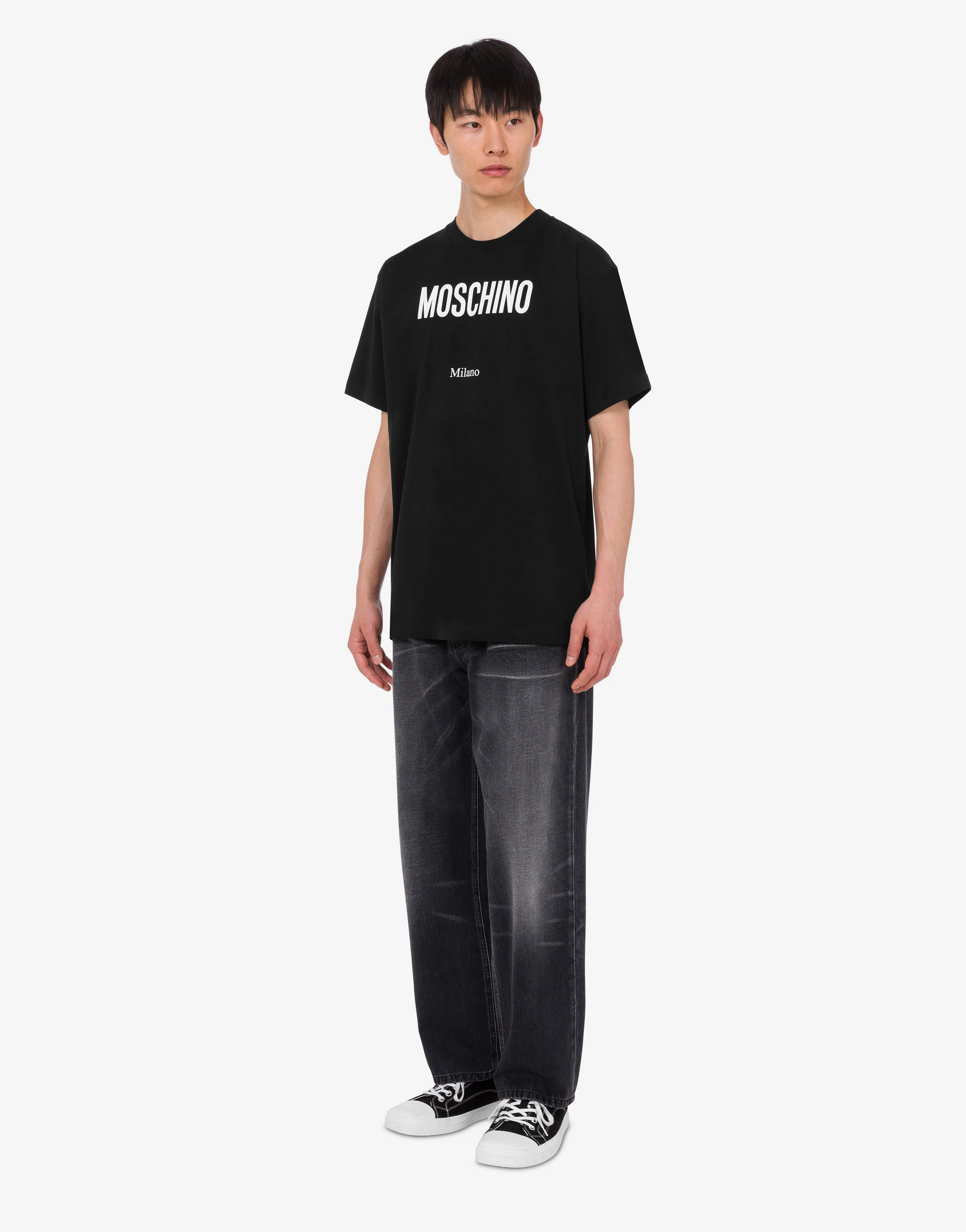 T-shirt in jersey di cotone organico stampata - Image 2
