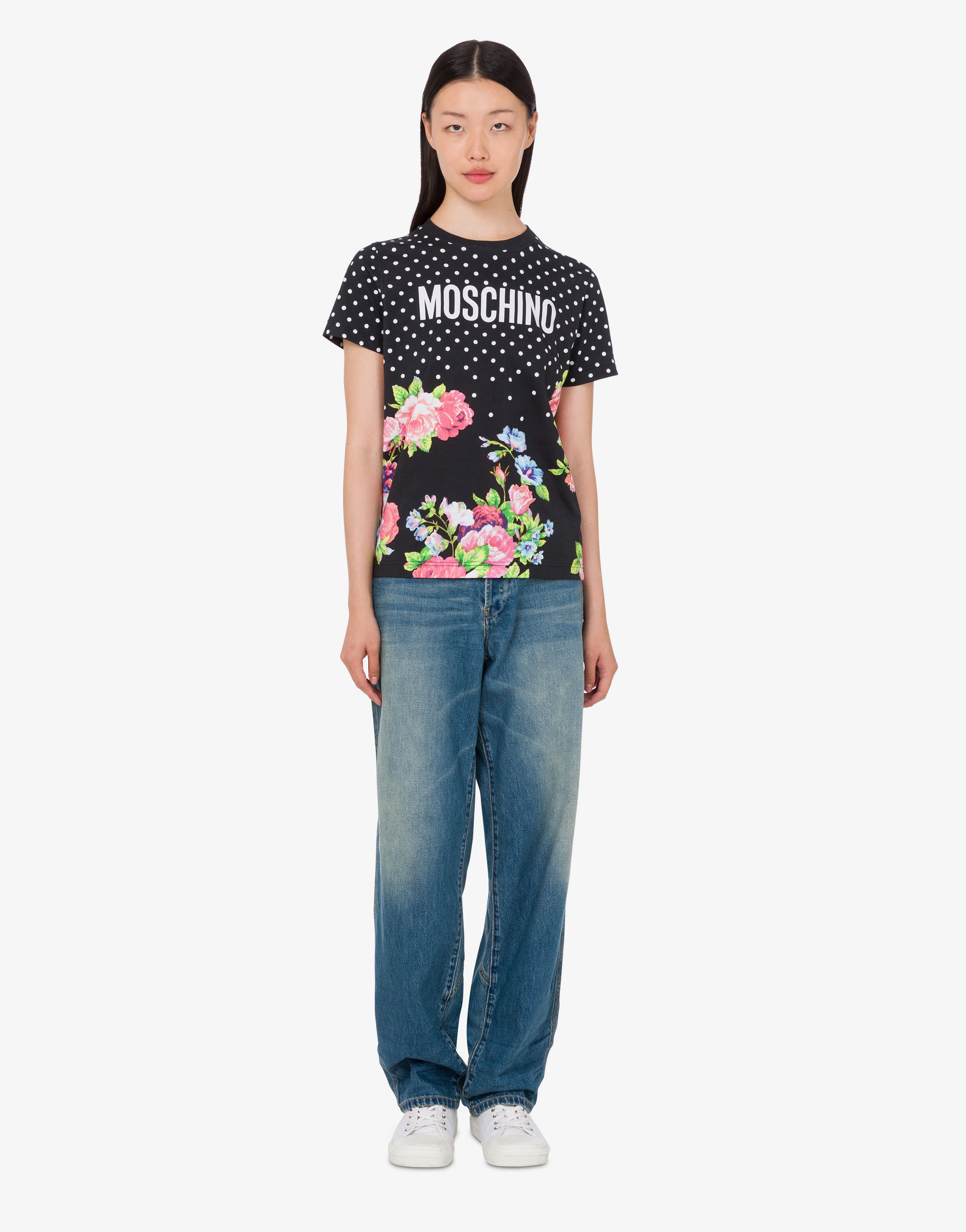 T-shirt in jersey di cotone organico stampata - Image 2