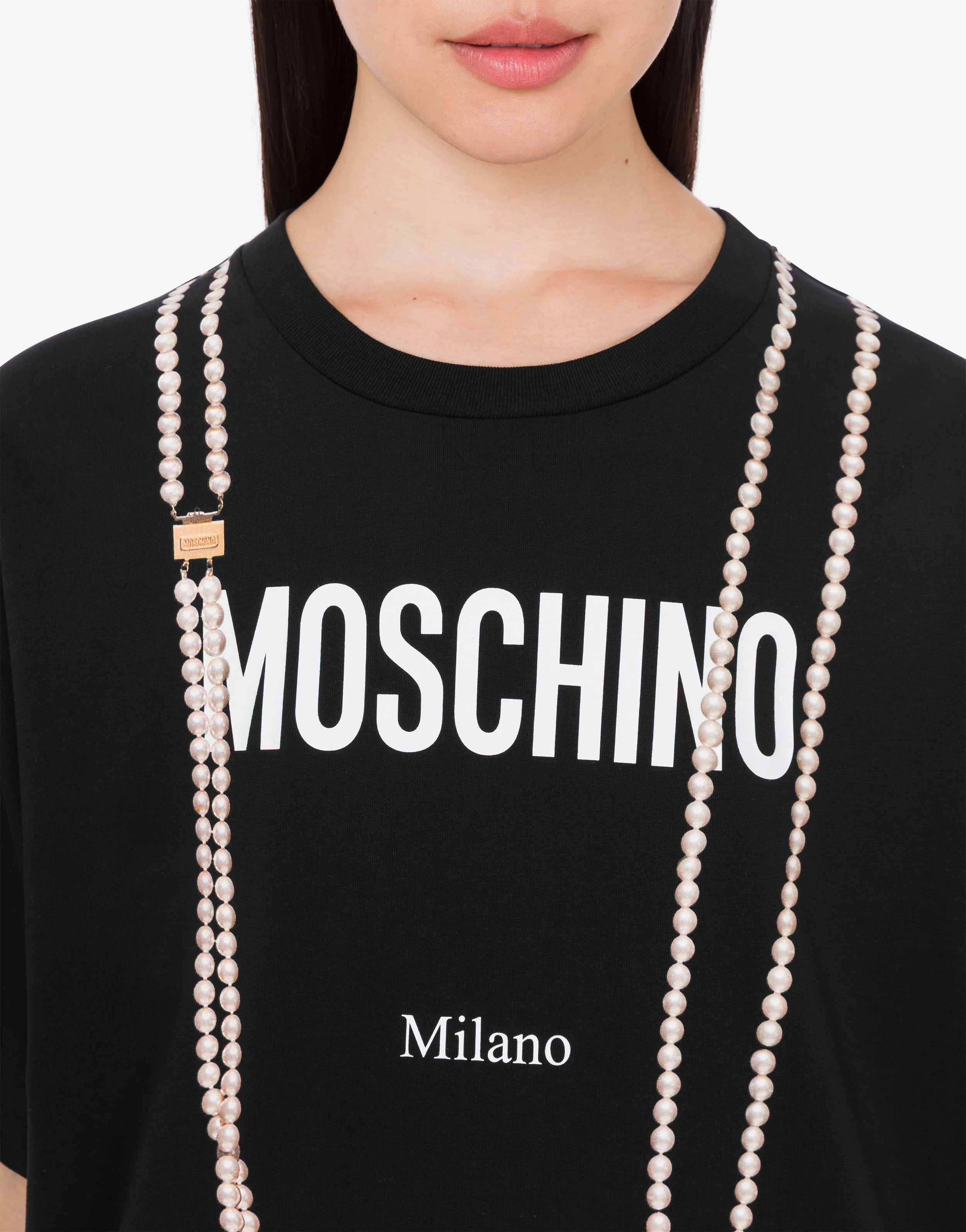 T-shirt in jersey di cotone organico stampata - Image 2
