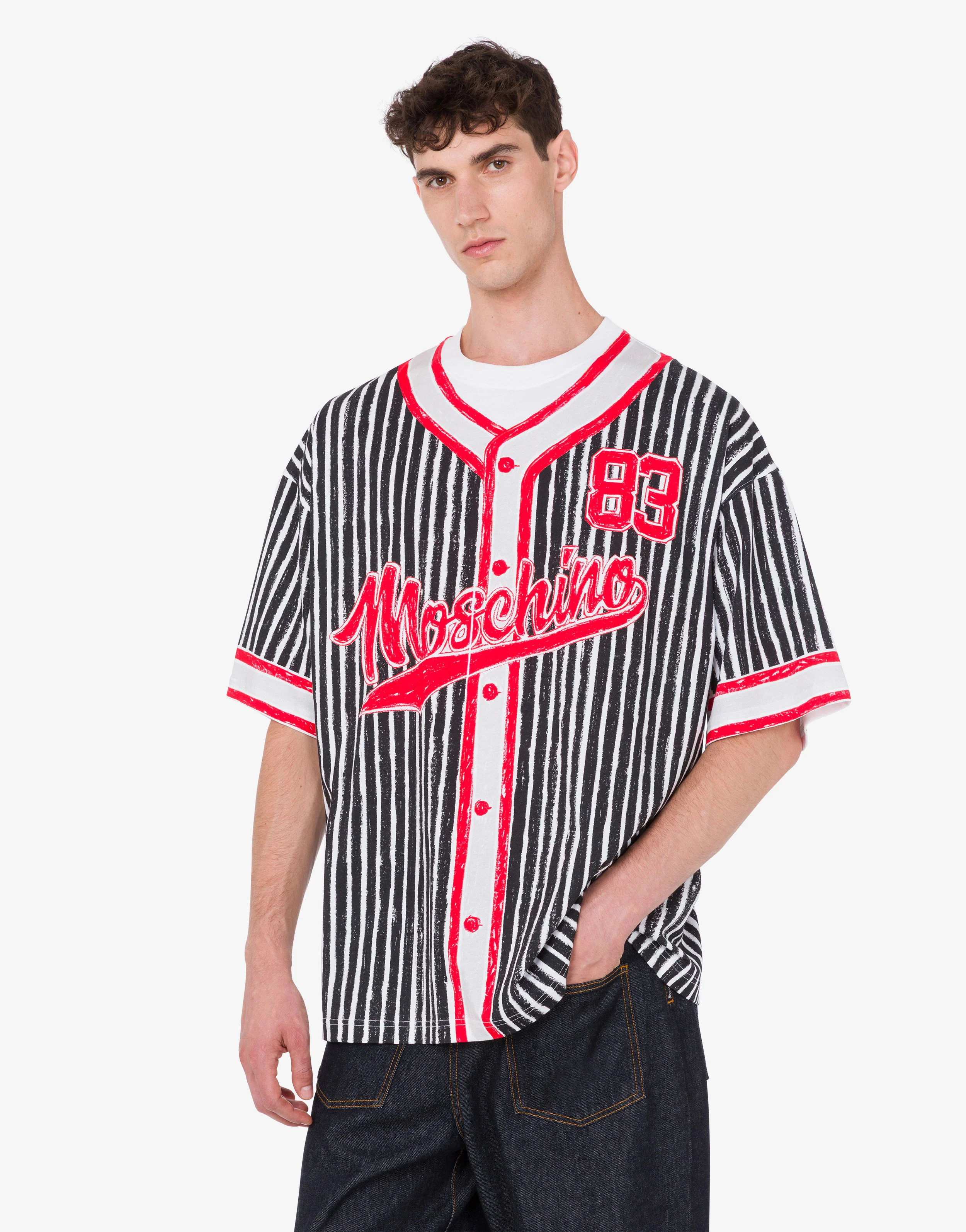 T-shirt in jersey di cotone organico stampata - Image 2