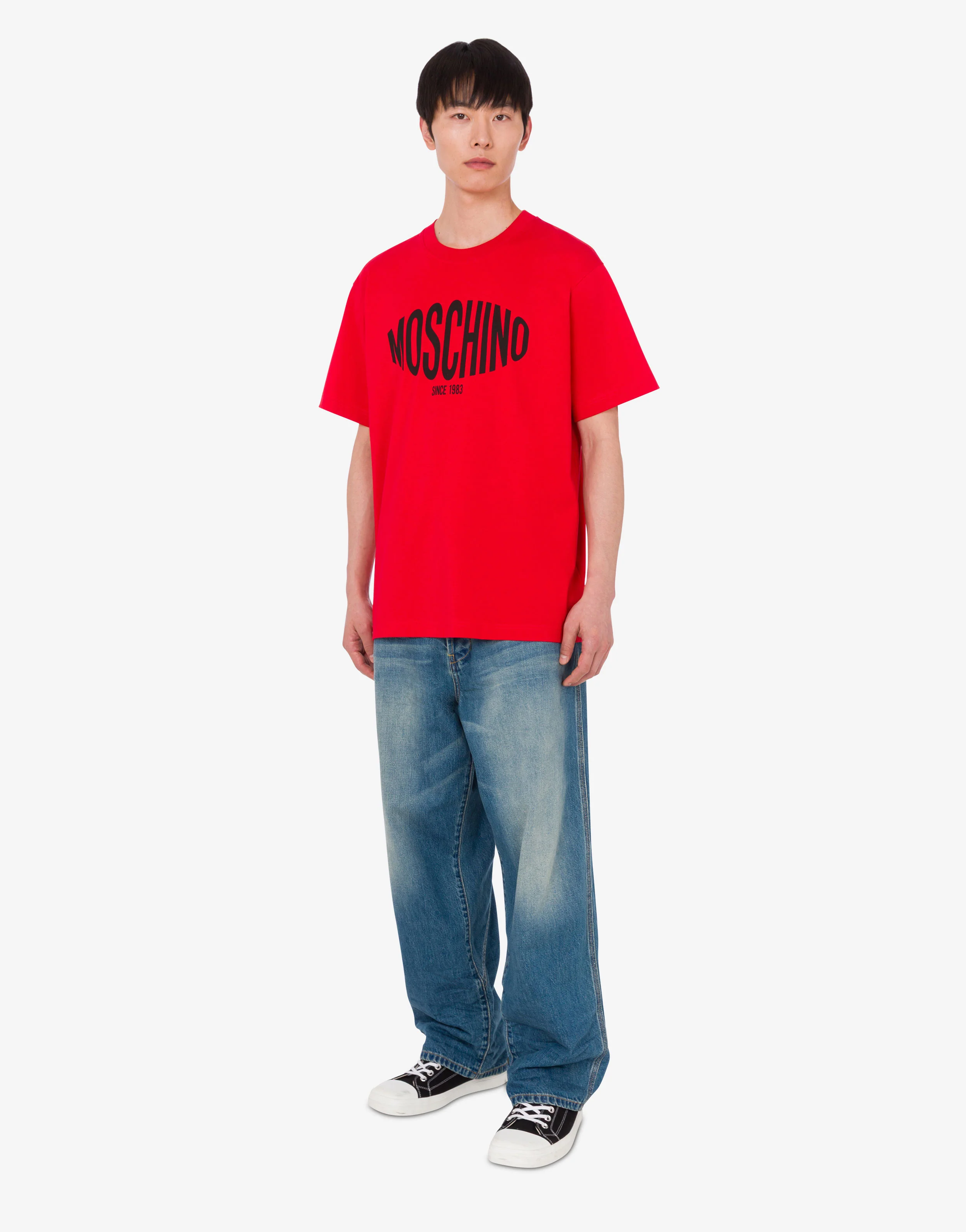 T-shirt in jersey di cotone organico stampata