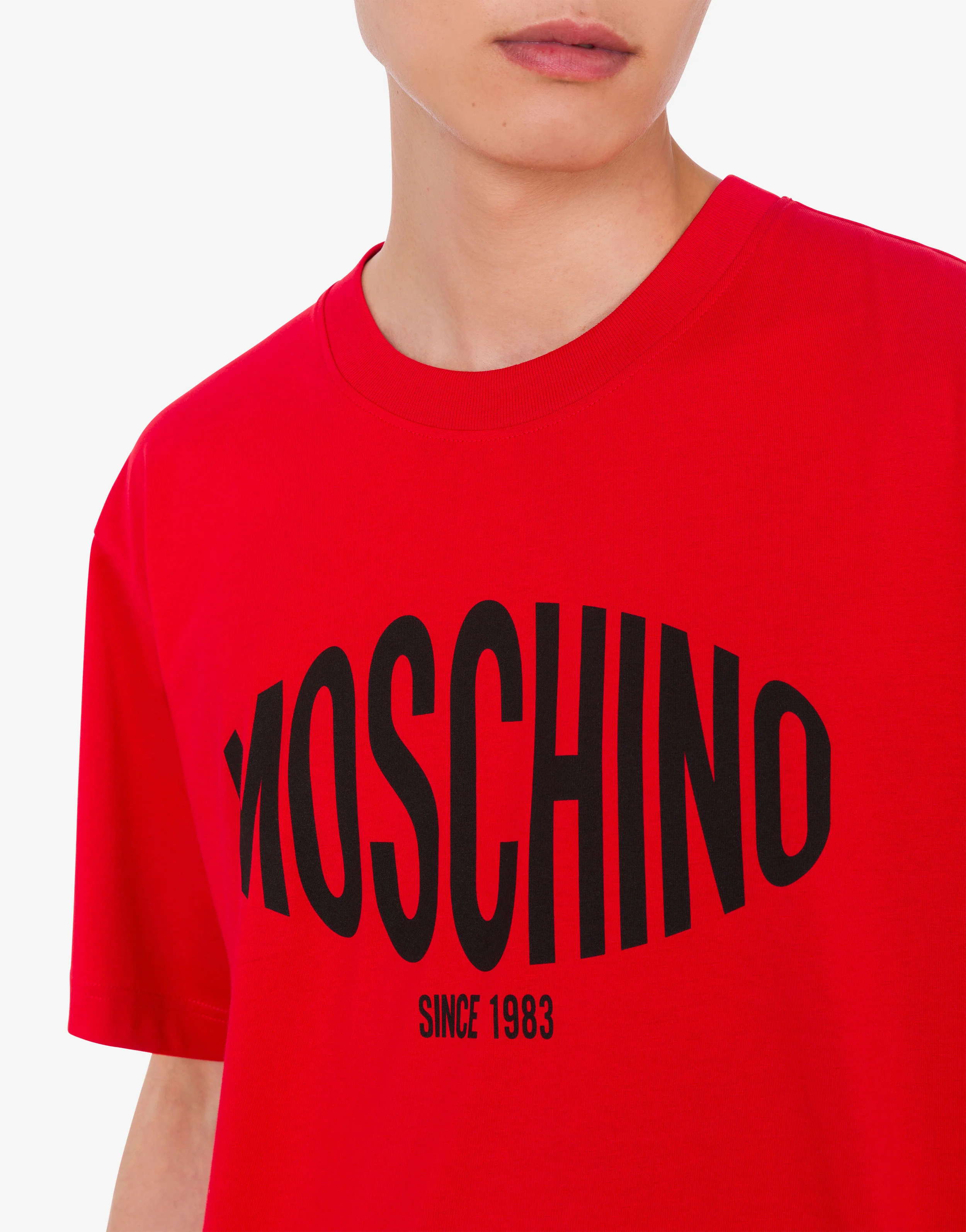 T-shirt in jersey di cotone organico stampata - Image 4