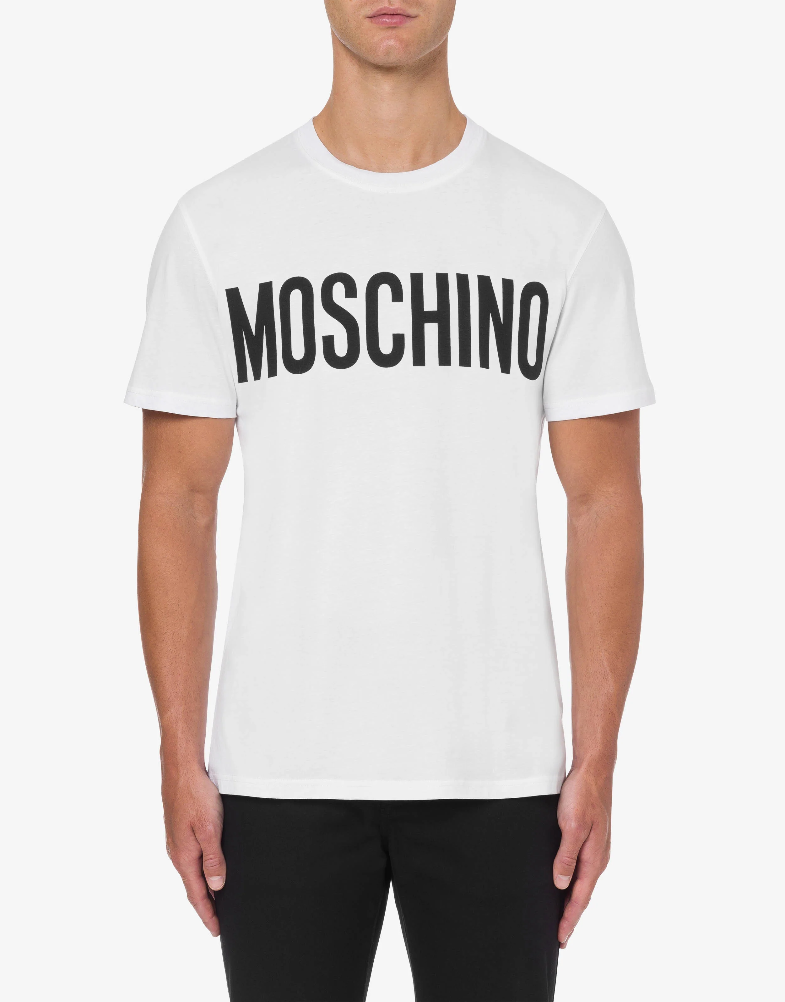 T-shirt in jersey stretch con logo - Image 2