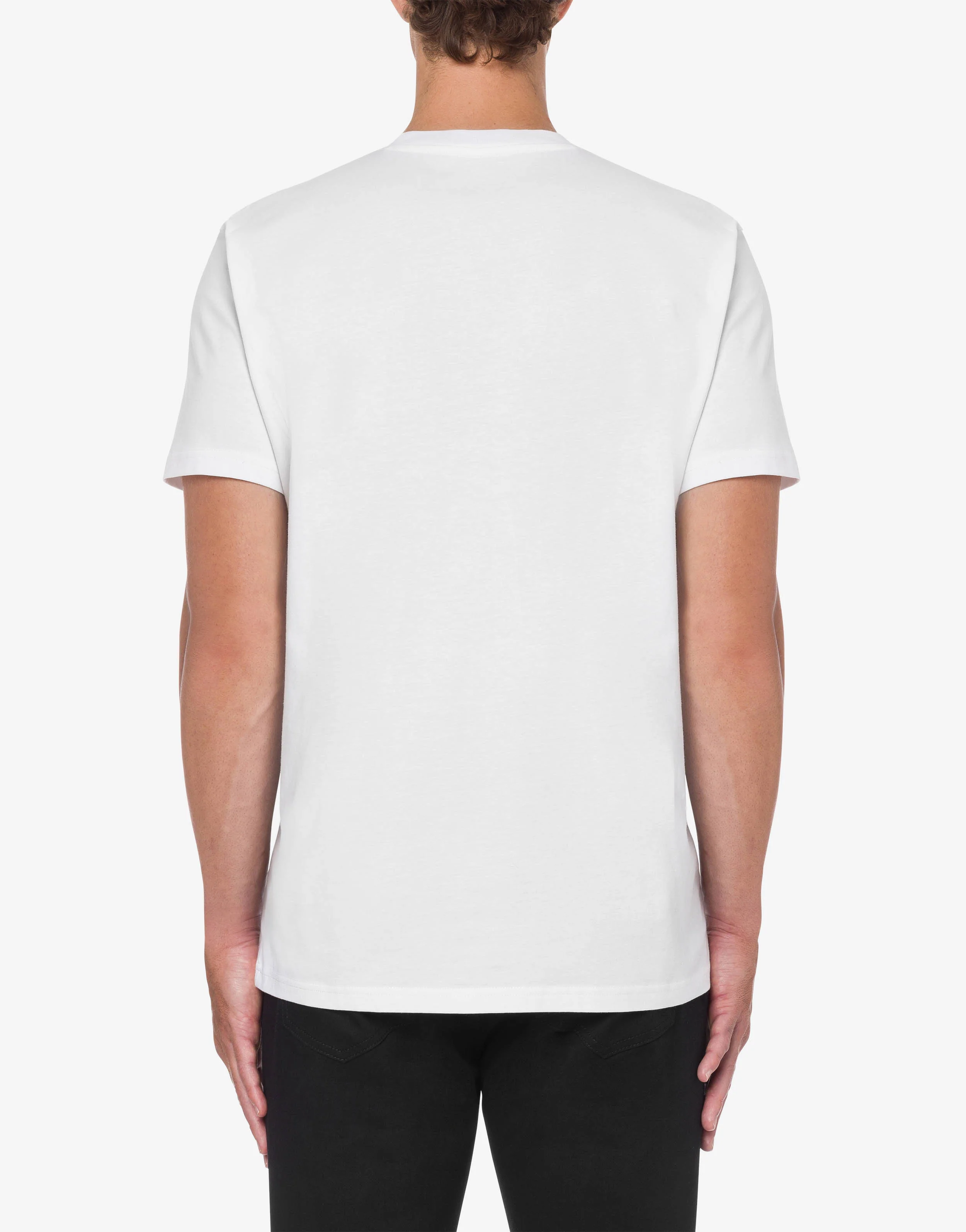 T-shirt in jersey stretch con logo - Image 3
