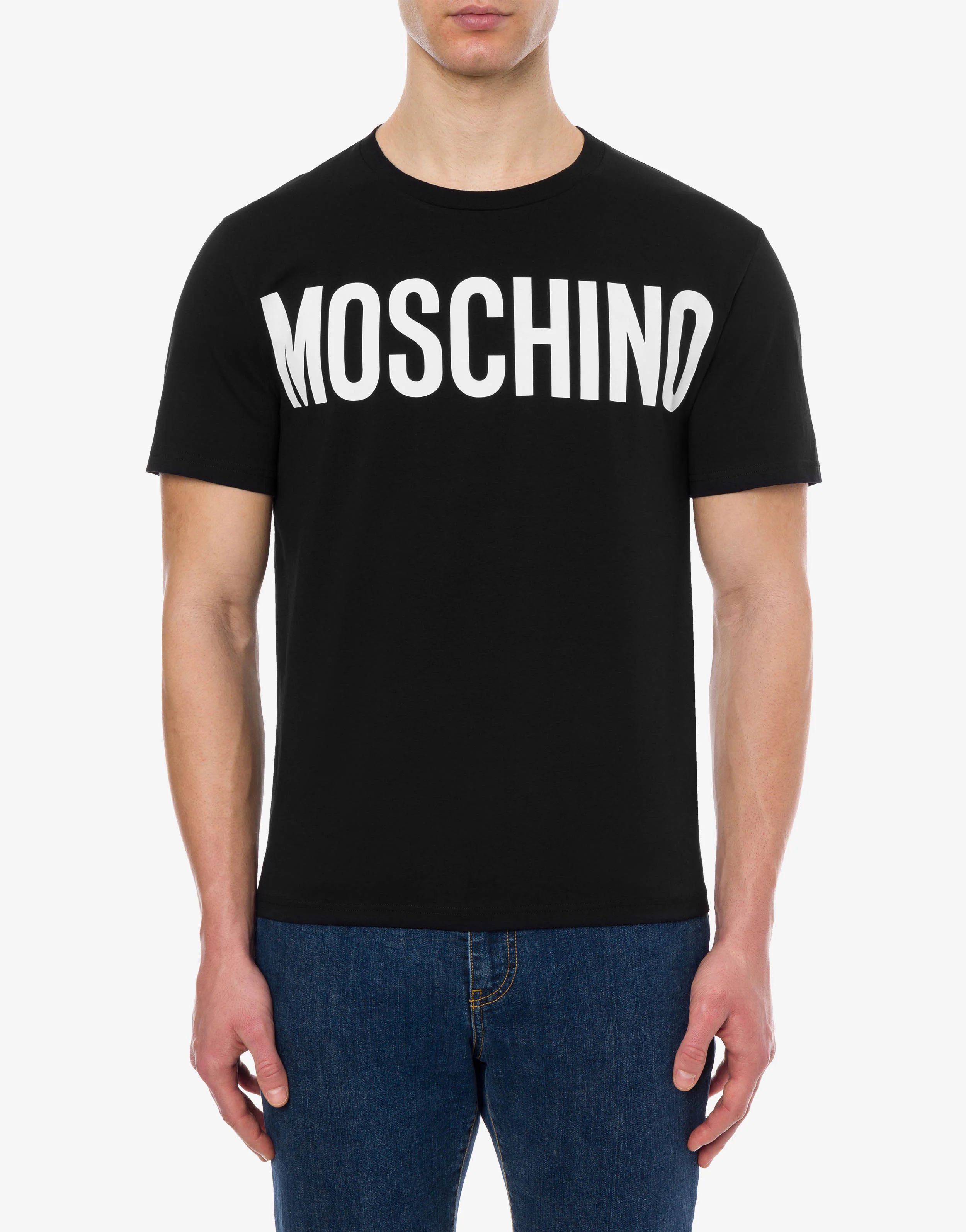 T-shirt in jersey stretch con logo - Image 2