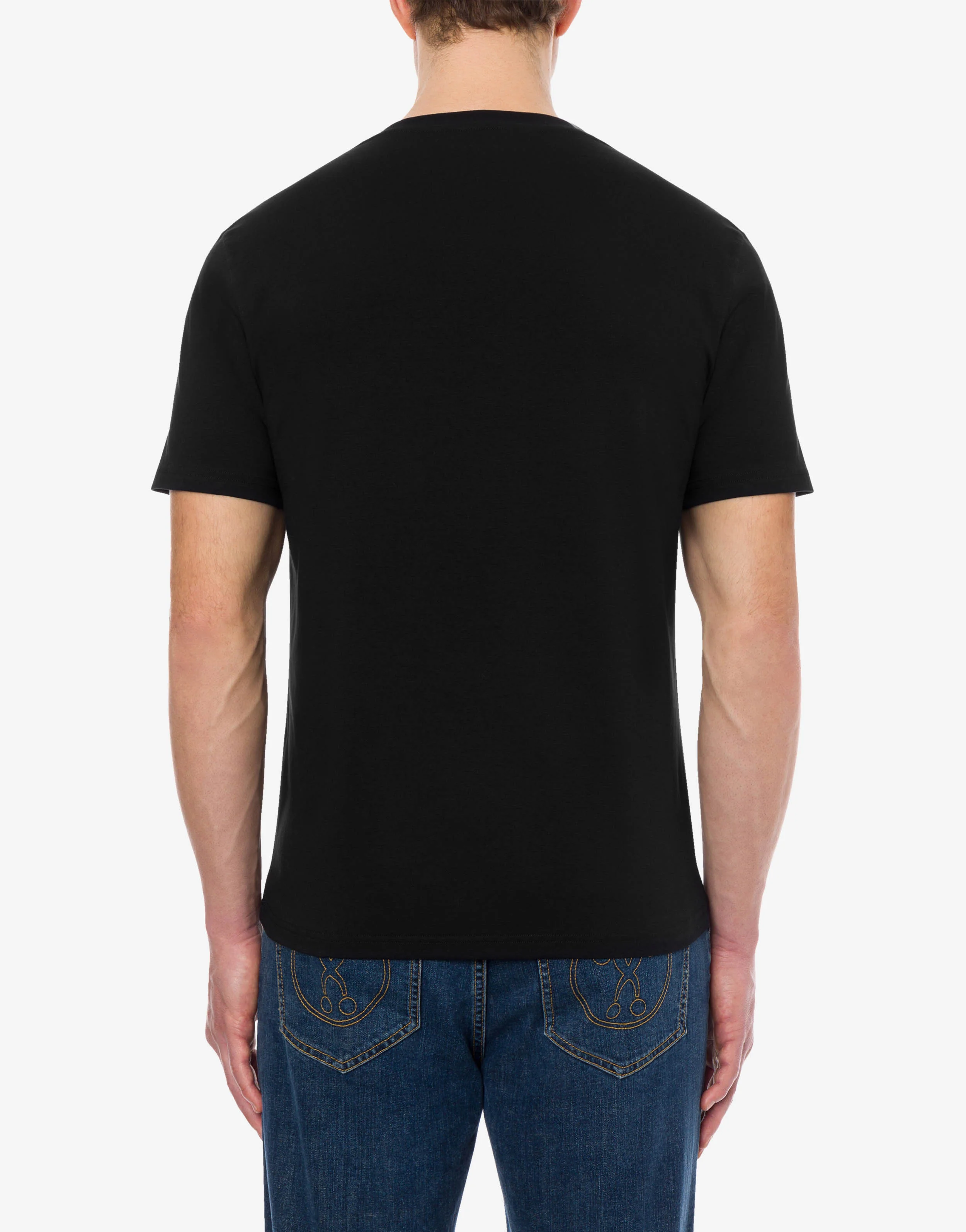 T-shirt in jersey stretch con logo - Image 3