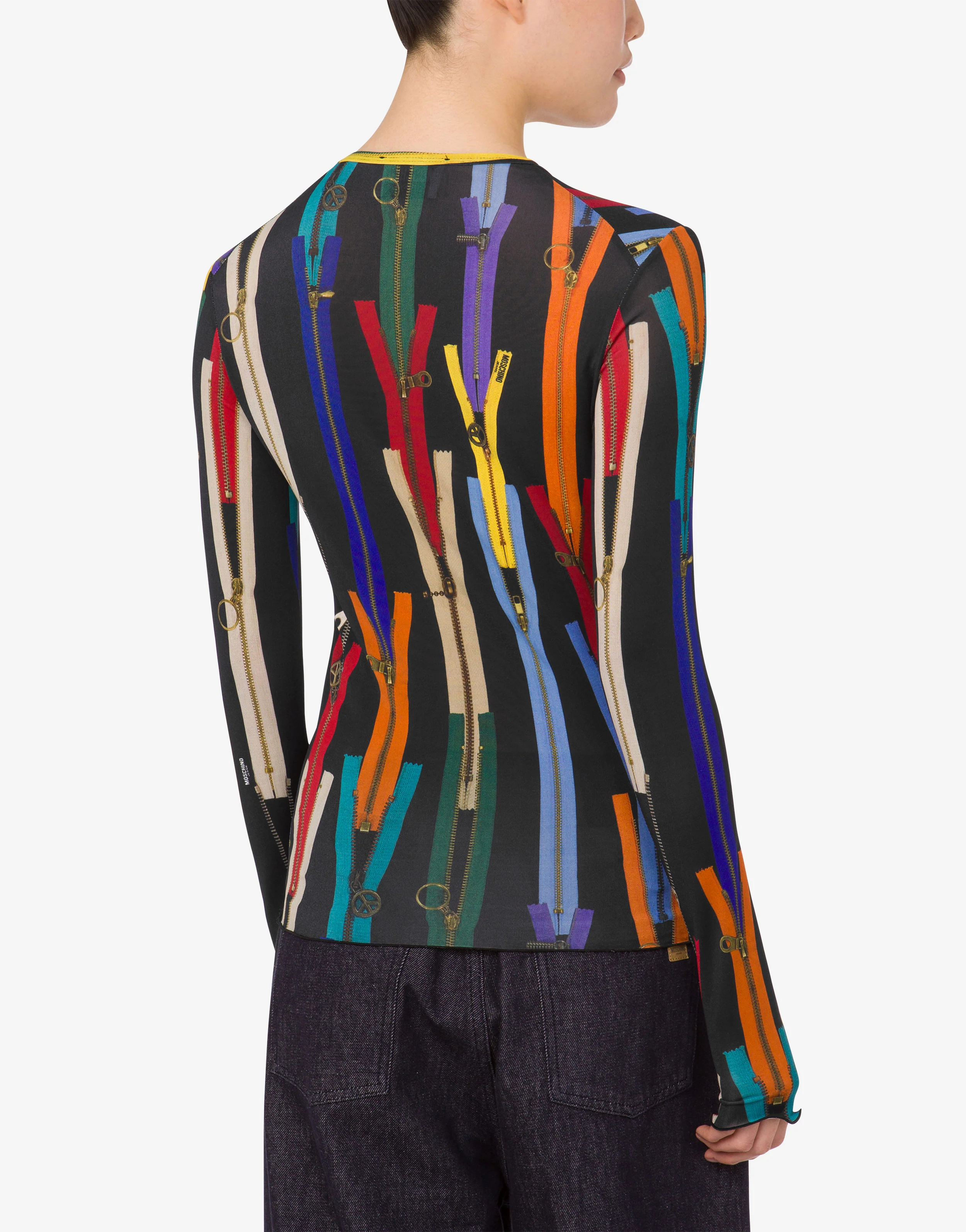 T-shirt in jersey stretch stampata - Image 3