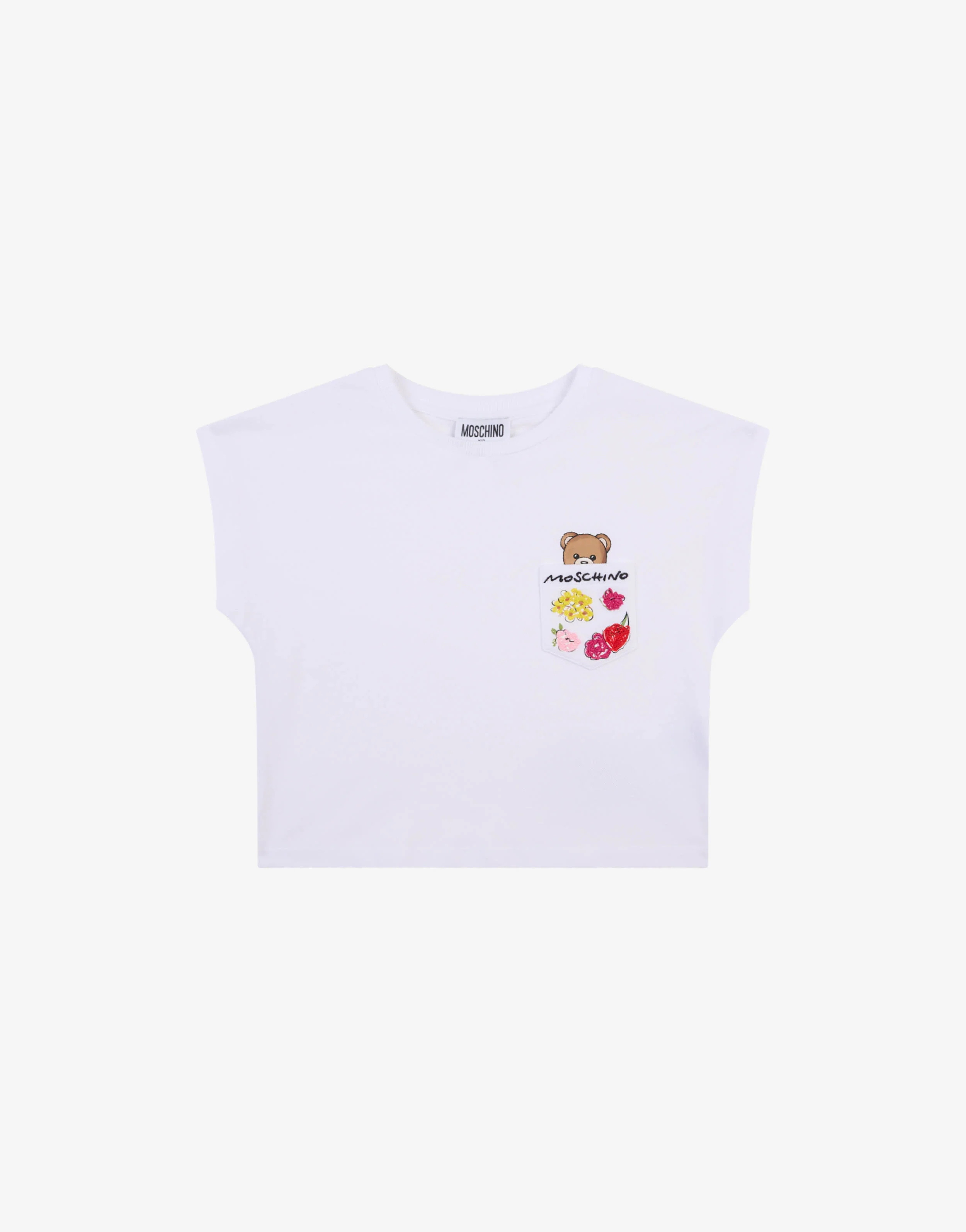 T-shirt in piquet di cotone Moschino Teddy Bear