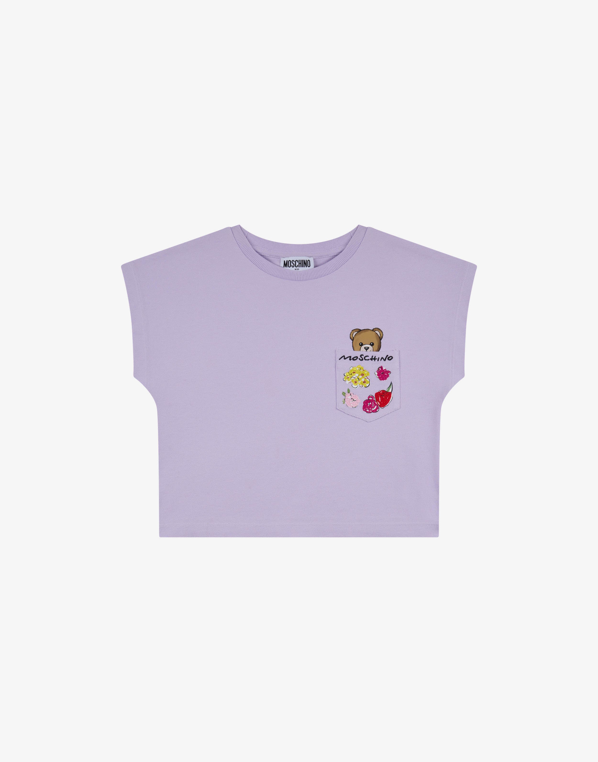 T-shirt in piquet di cotone Moschino Teddy Bear