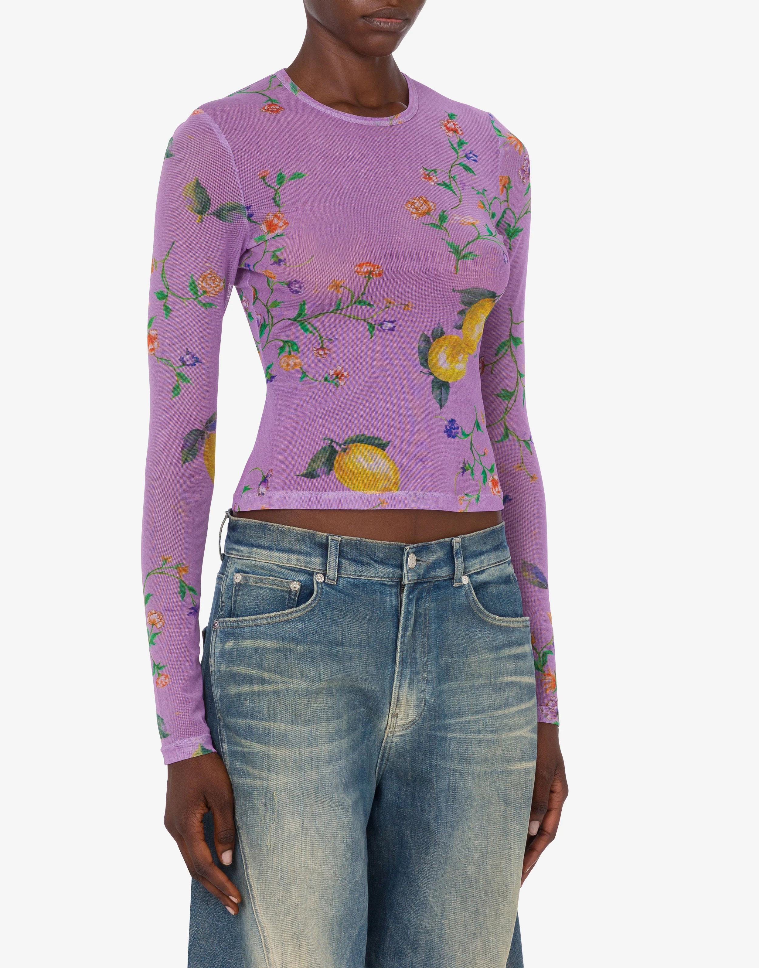 T-shirt in rete stampata - Image 2