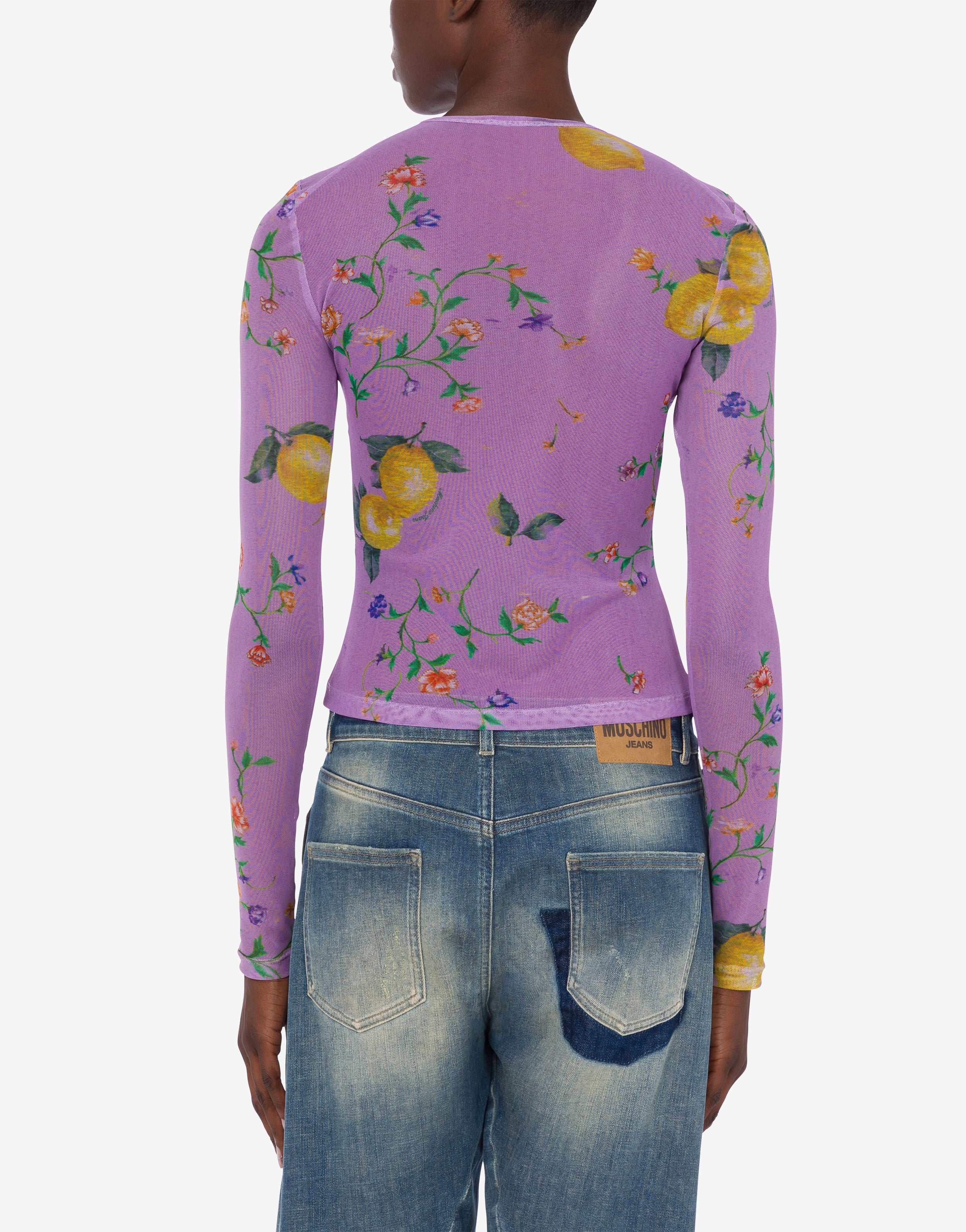 T-shirt in rete stampata - Image 3
