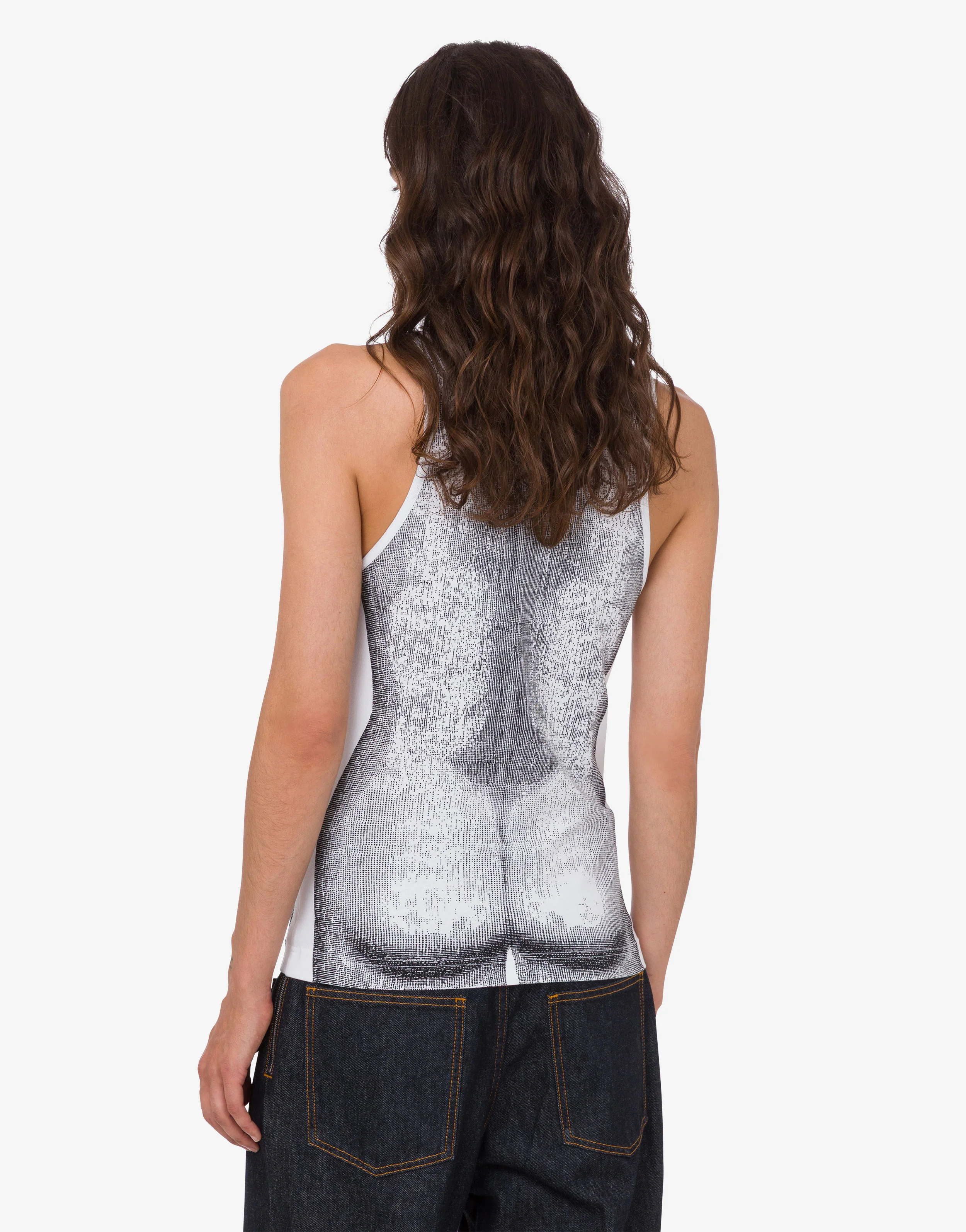 Top in jersey di cotone stretch stampato - Image 4