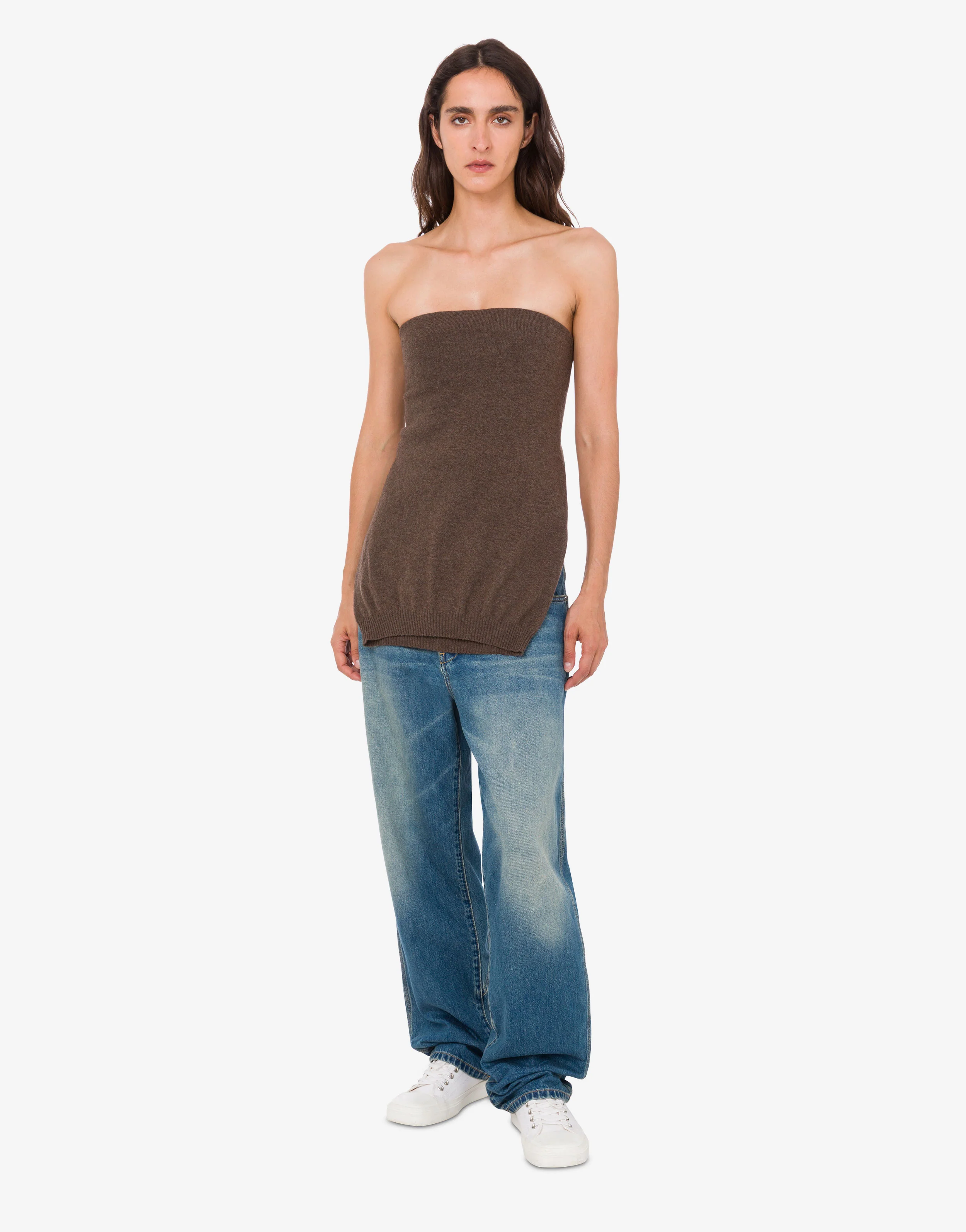 Top in misto lana e cashmere